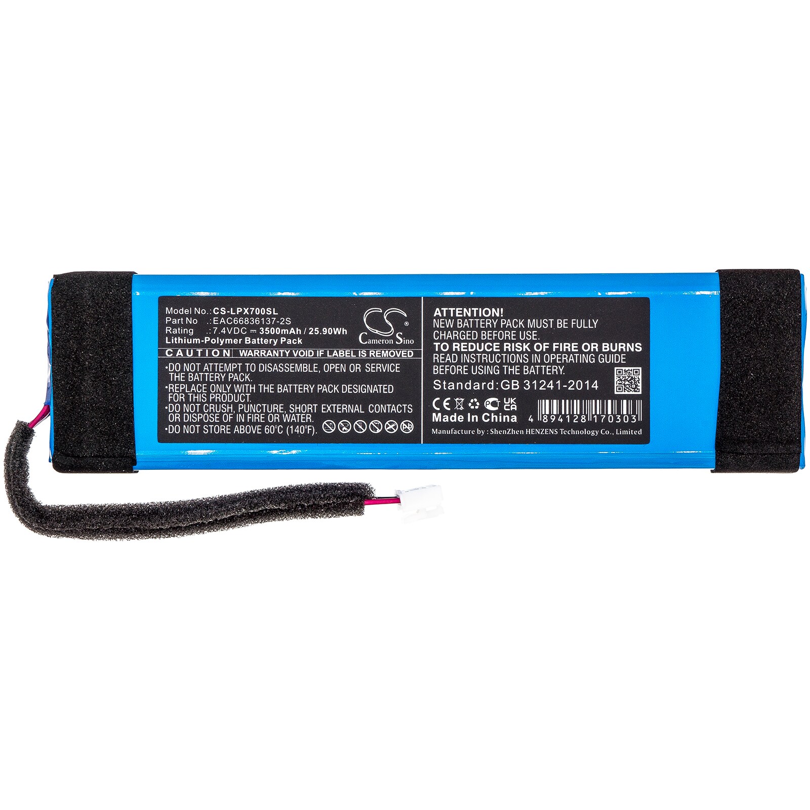 Batteri till Högtalare för LG XBOOM Go PL7, PL7.ABRALLK, XBOOM 360 m.fl.