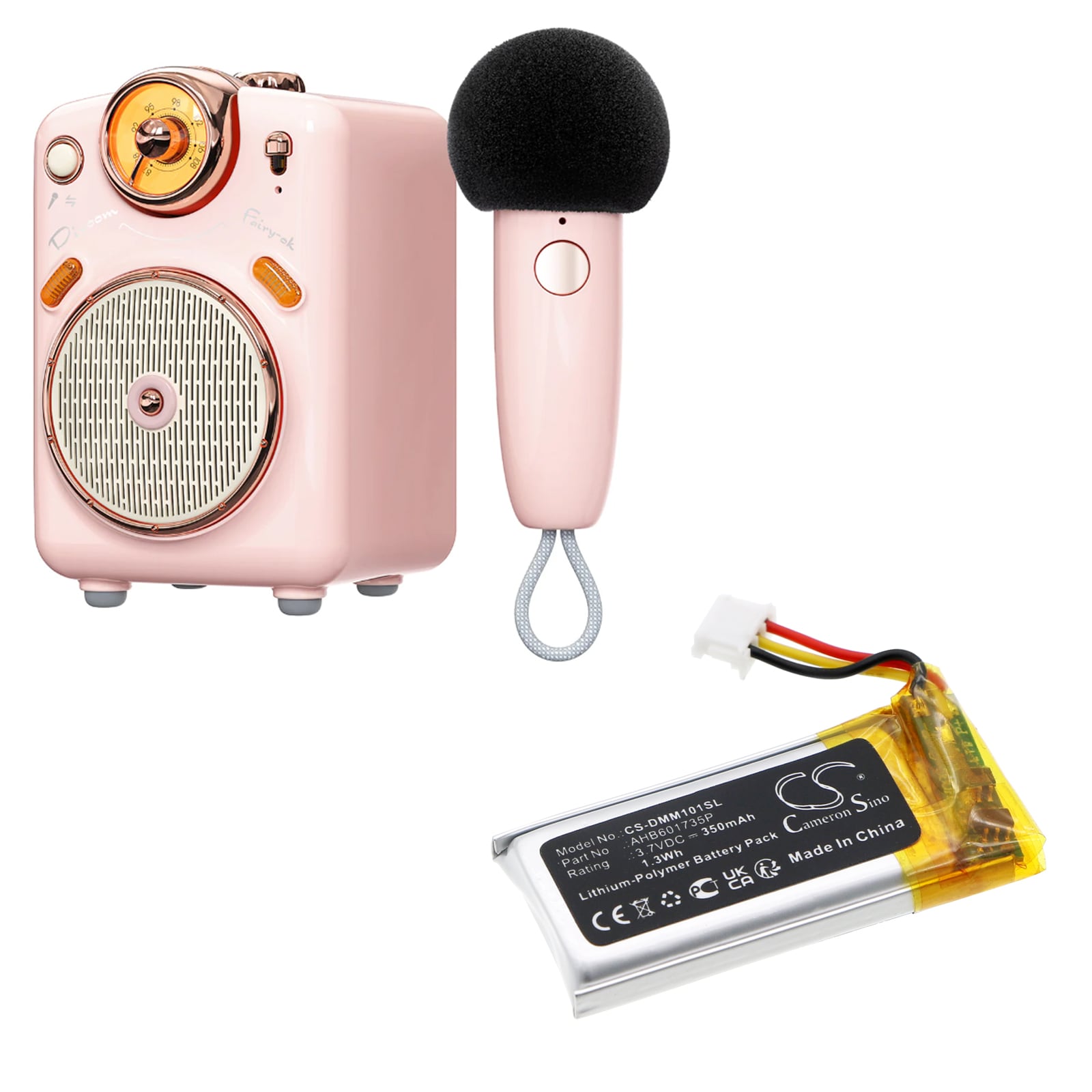 Batteri till Högtalare för Divoom Fairy-OK ( For MIC ), DitooMic ( For MIC )