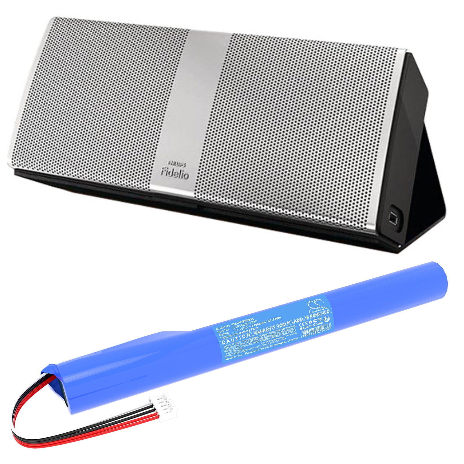 Batteri till Högtalare för Philips Fidelio P9, P9BLK/98, P9SLV/98 m.fl.