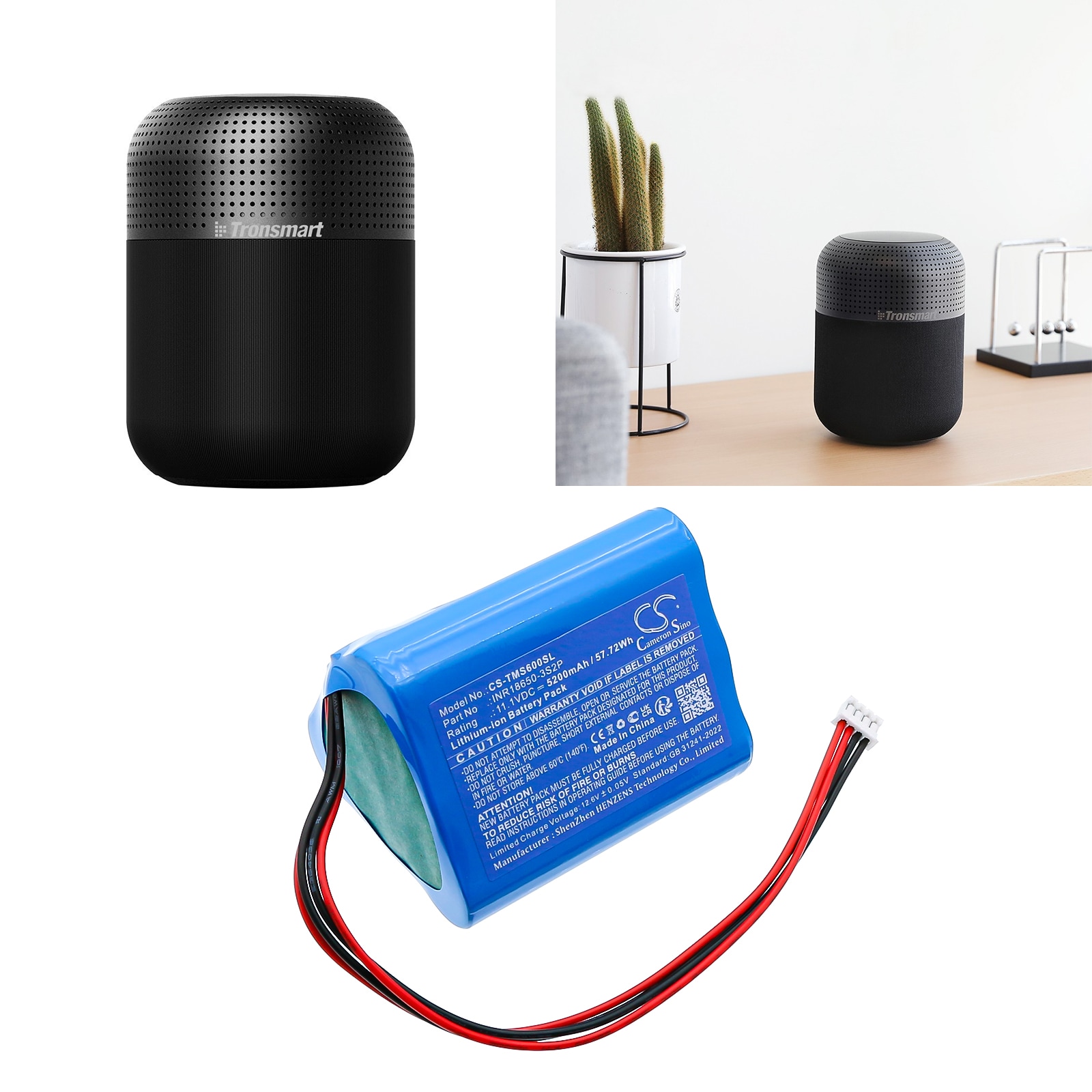 Batteri till Högtalare för Tronsmart Element T6 Max