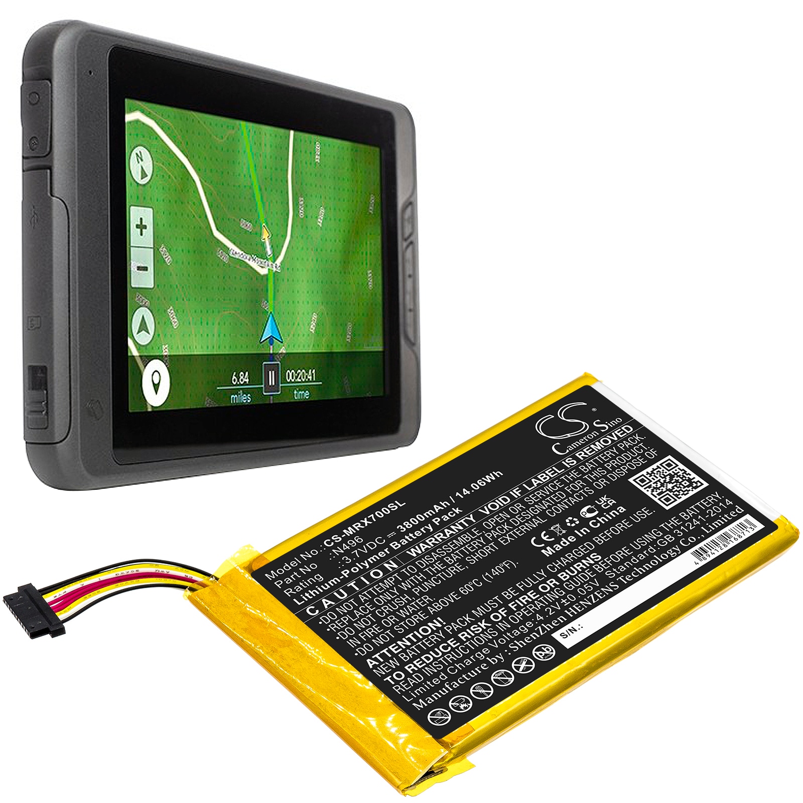 Batteri till Navigator, GPS för Magellan TRX7