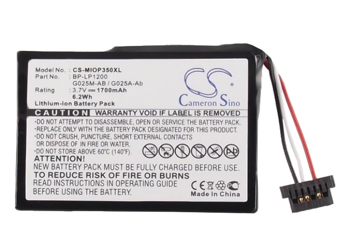 Batteri till Navigator, GPS för Mitac Mio P710, Mio Spirit 480, Mio Spirit 485 m.fl.