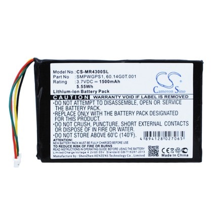 Batteri till Navigator, GPS för Magellan Maestro 4300, Maestro 4350, Maestro 4370
