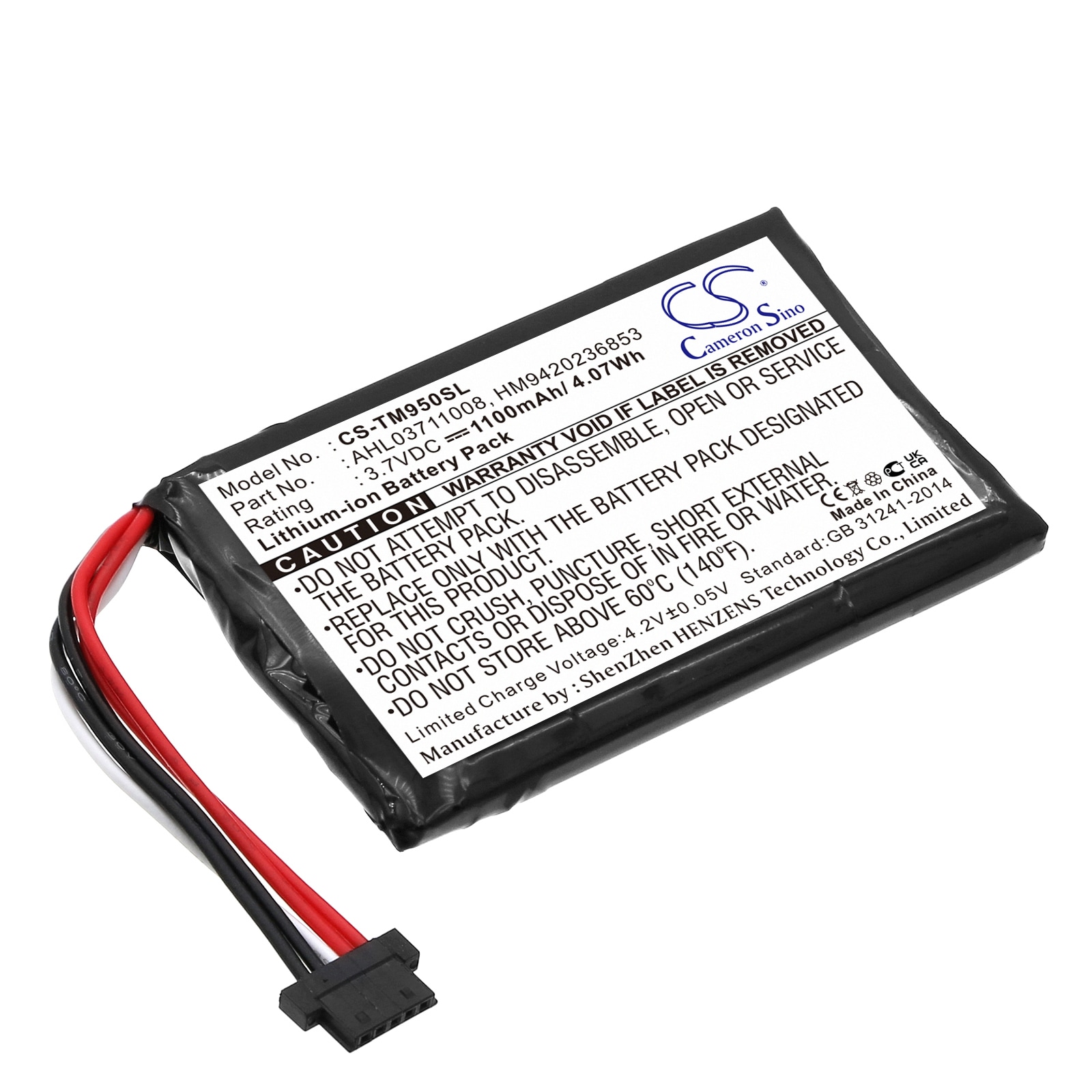Batteri till Navigator, GPS för TomTom Go 950, Go 950 Live, 4CP9.002.00 m.fl.