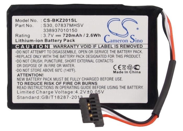 Batteri till Navigator, GPS för Becker Traffic Assist Z200, Traffic Assist Z201 m.fl.