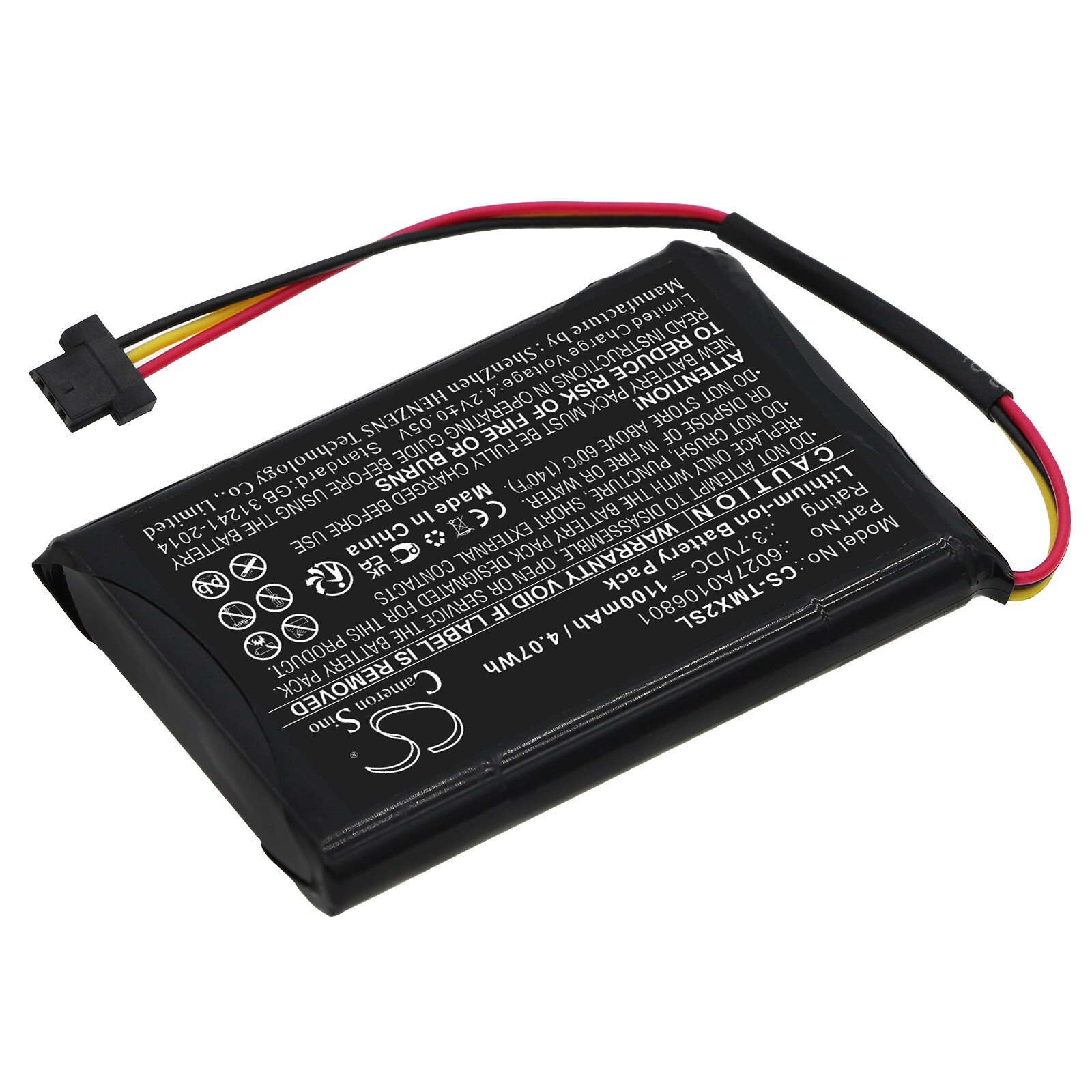 Batteri till Navigator, GPS för TomTom XL IQ, XL2 V4, 4ET0.002.02 m.fl.