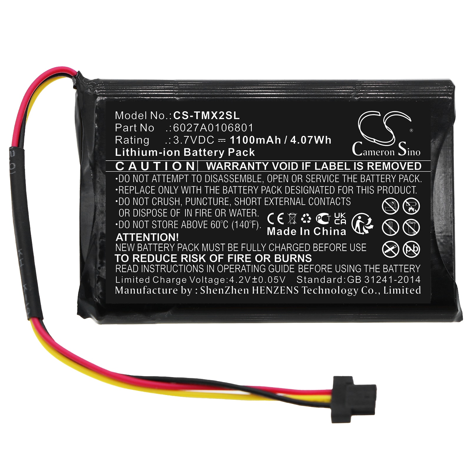 Batteri till Navigator, GPS för TomTom XL IQ, XL2 V4, 4ET0.002.02 m.fl.