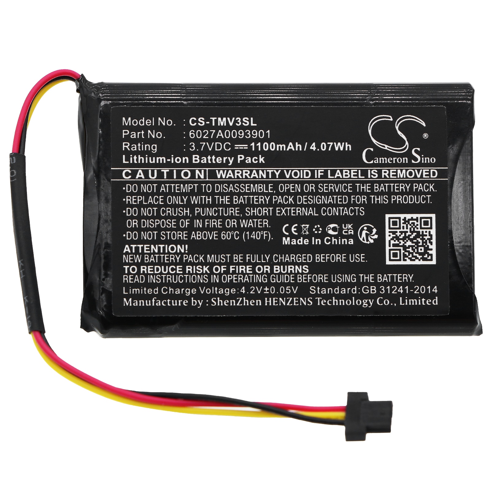 Batteri till Navigator, GPS för TomTom XL IQ, V3, 4EM0.001.01 m.fl.