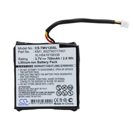 Batteri till Navigator, GPS för TomTom Via 120, Via 125, Via Live 120 m.fl.