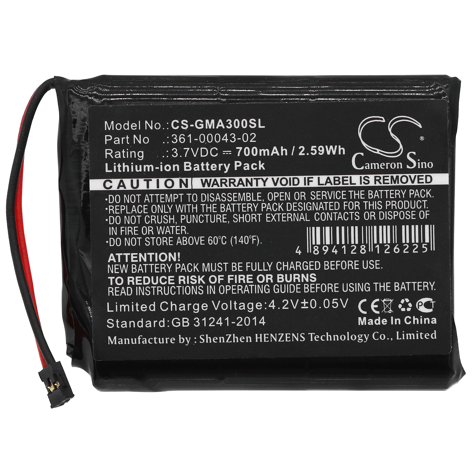 Batteri till Navigator, GPS för Garmin Approach G30, 010-01690-00