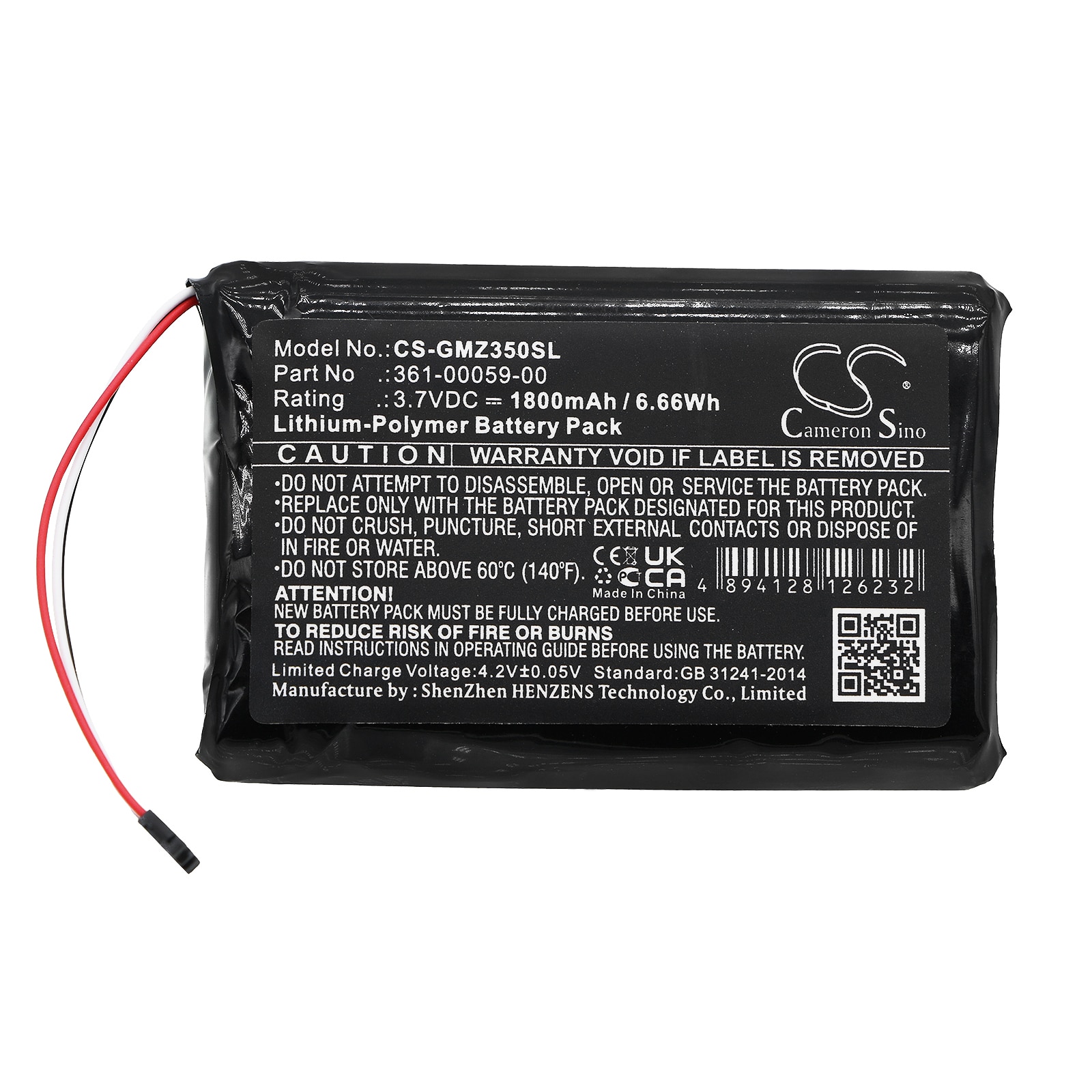 Batteri till Navigator, GPS för Garmin ZUMO 350LM, ZUMO 390LM, ZUMO 340LM