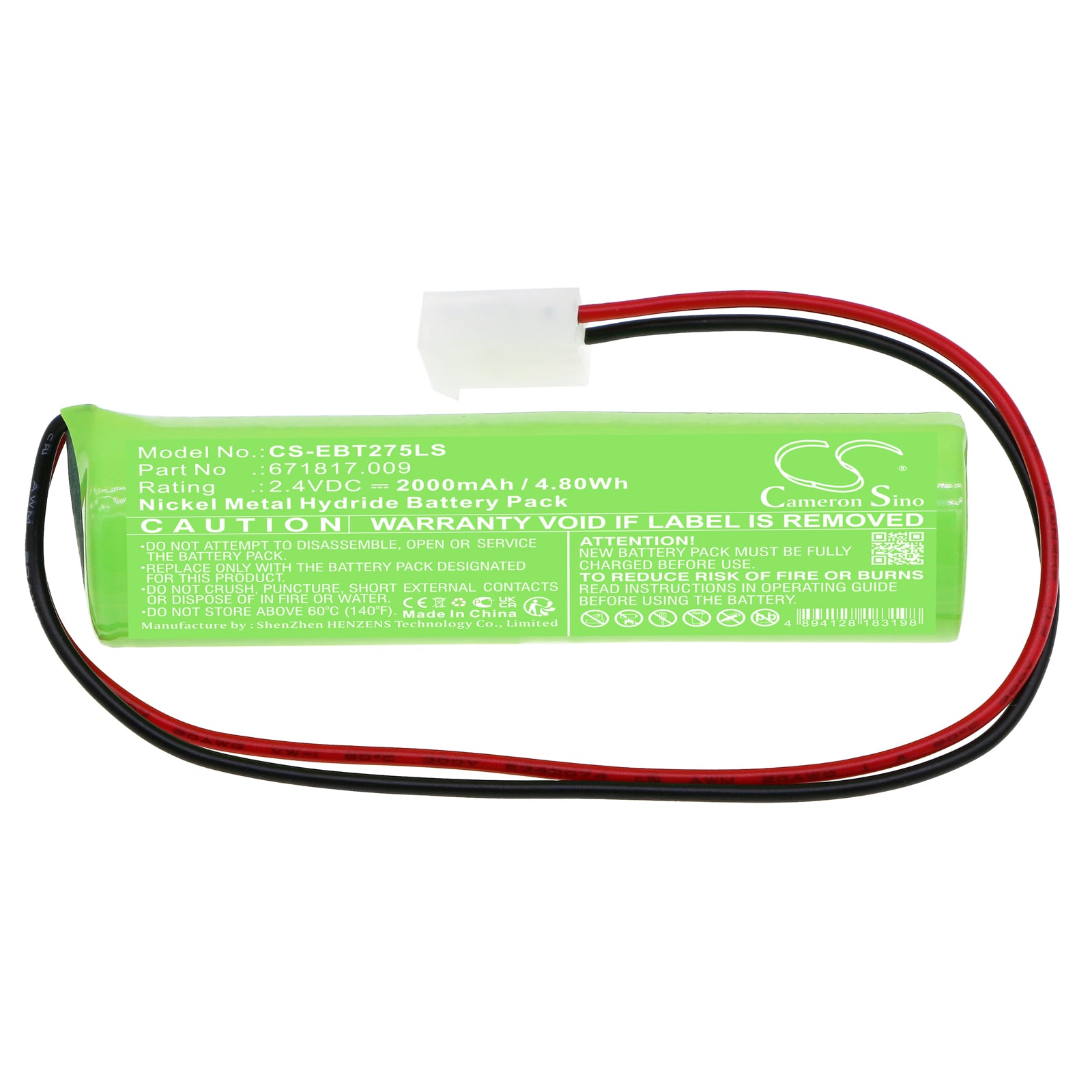 Batteri till Nödbelysning för ELUBAT swiss 275 602, KRMT 23/43