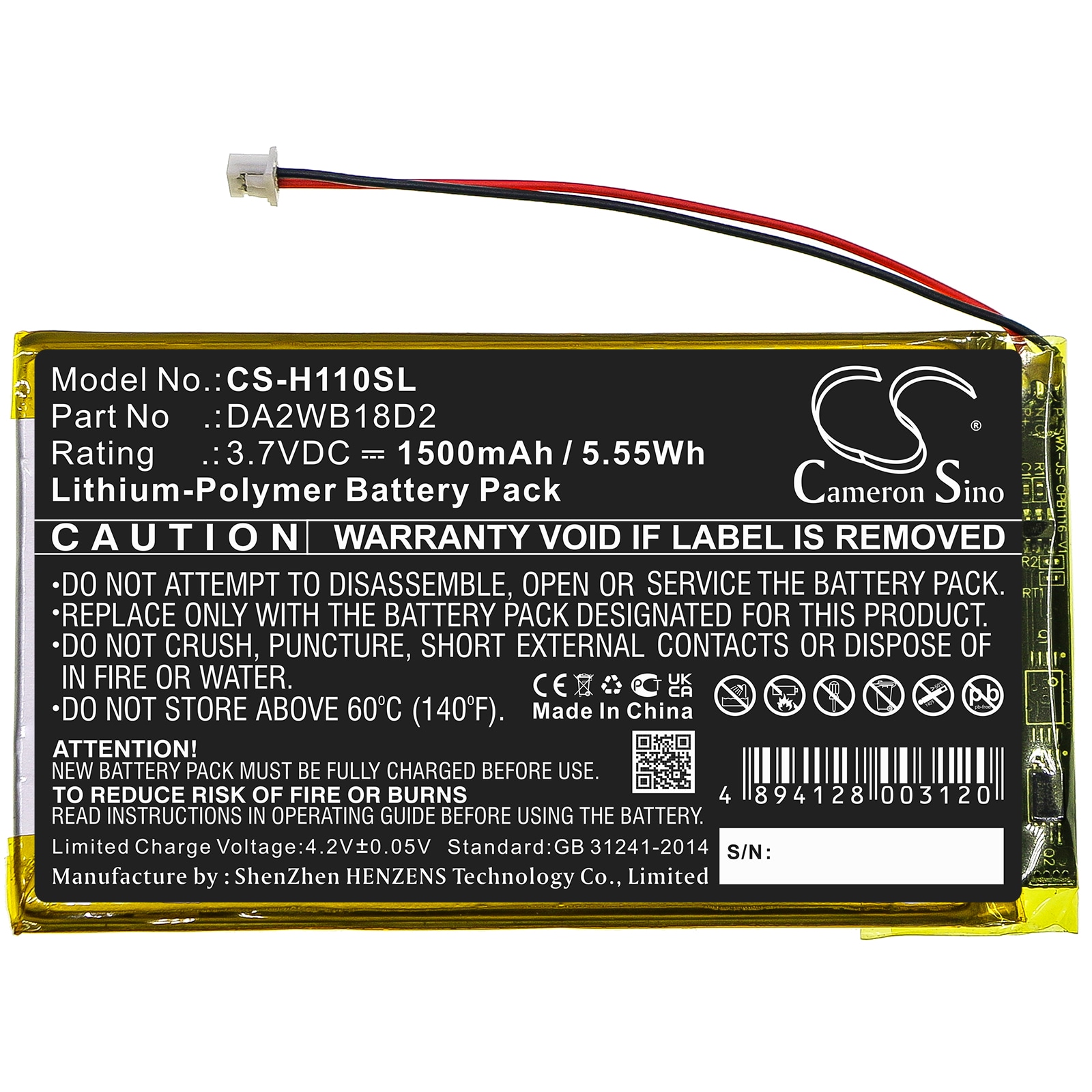 Batteri till Mediaspelare för iRiver H110, H120, H140 m.fl.