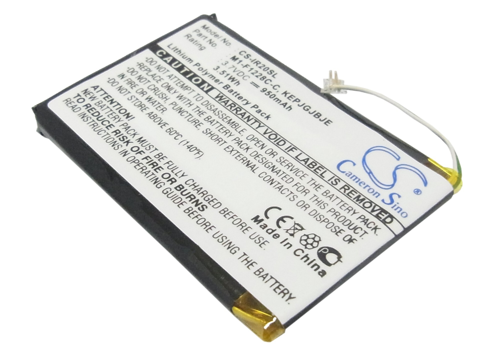 Batteri till Mediaspelare för iRiver Clix Plus, U20, REI-iriverclix2 m.fl.