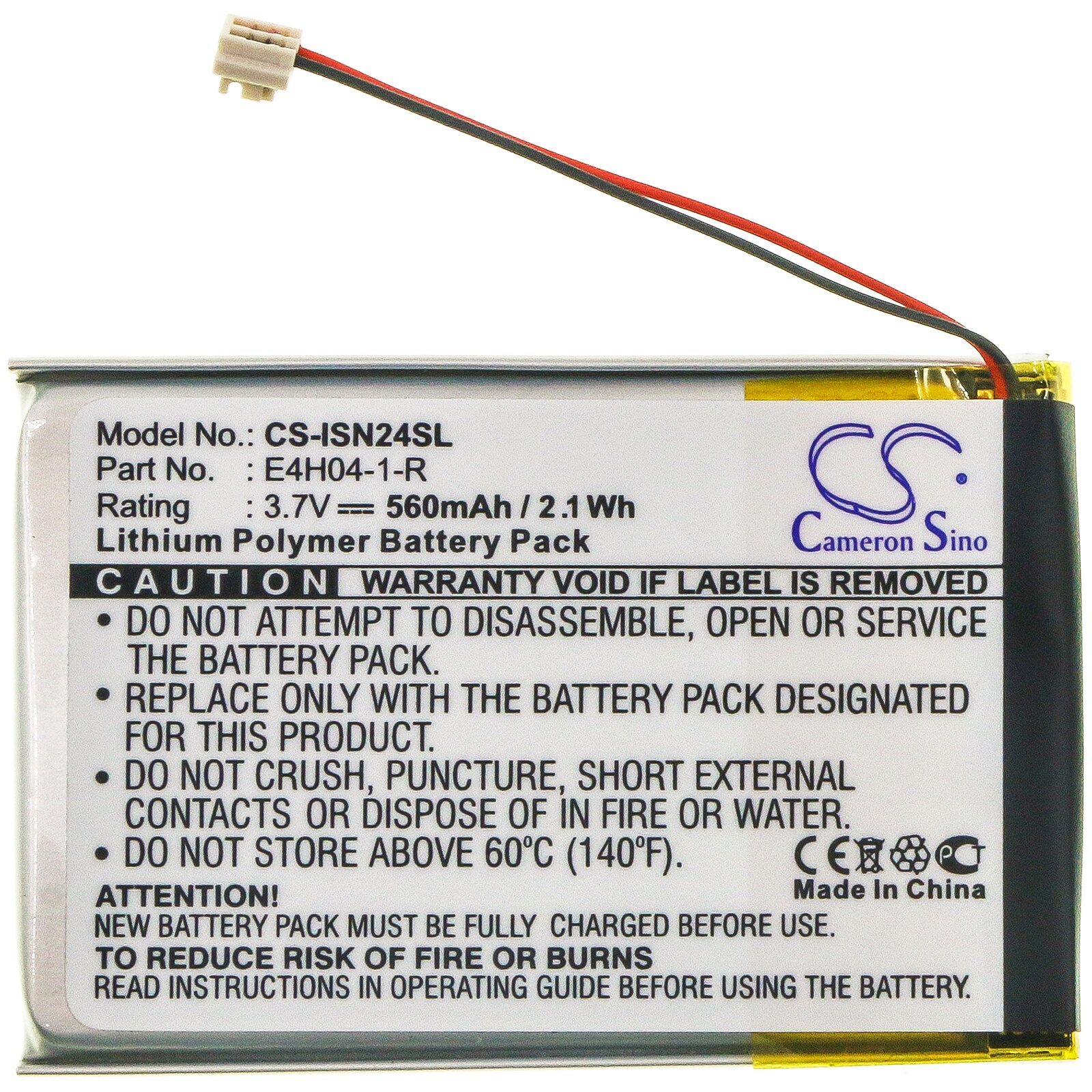 Batteri till Mediaspelare för INSIGNIA NS-4V24, NS-8V24