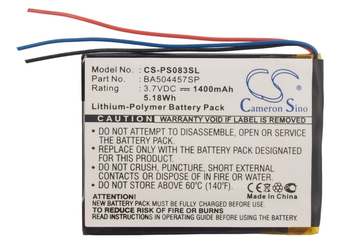 Batteri till Mediaspelare för Philips GoGear Muse, SA2MUS16S/02, SA3MUS08S/37