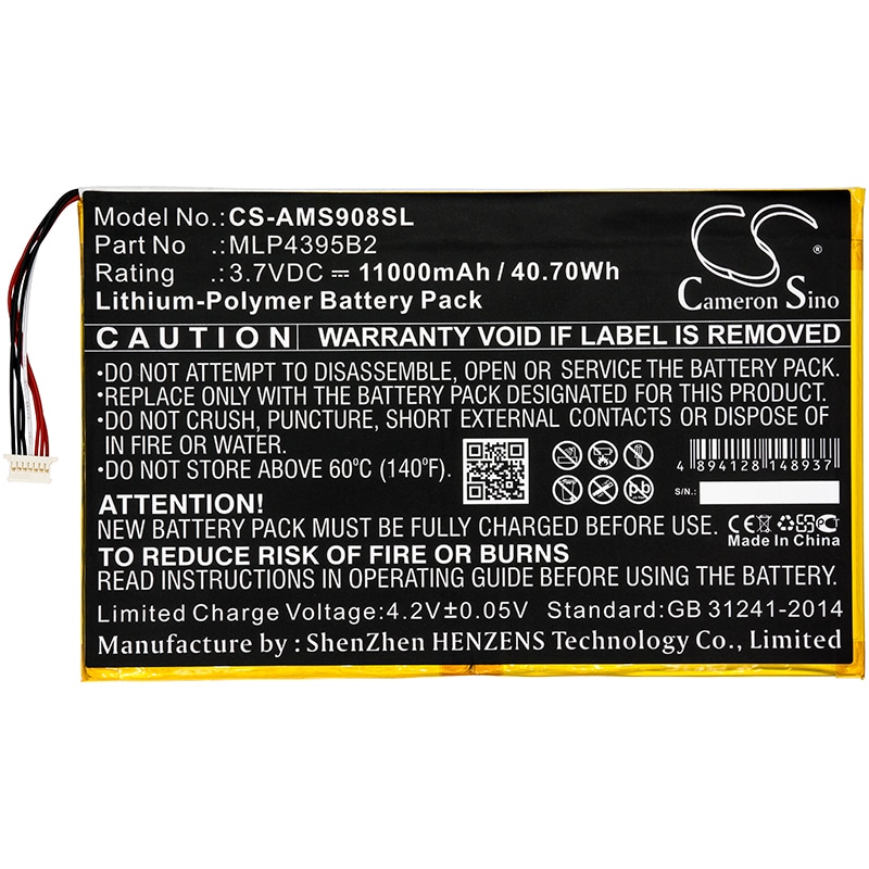 Batteri till Diagnostisk scanner för Autel MaxiSys MS908, MaxiSys MS908P Pro m.fl.