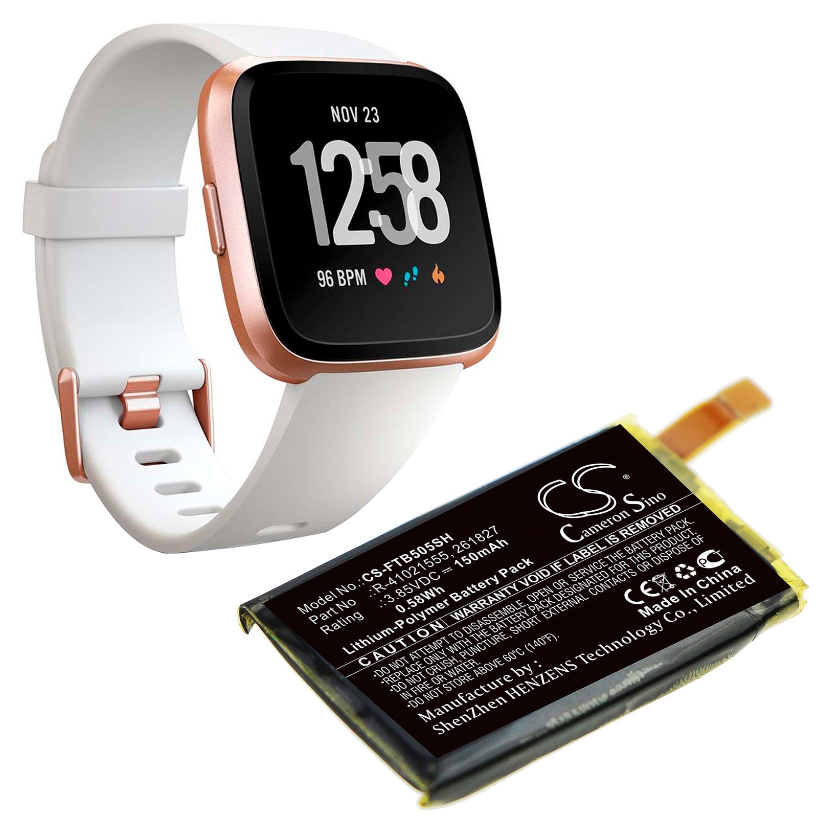 Batteri till Smart klocka för Fitbit Versa, FB504, FB505