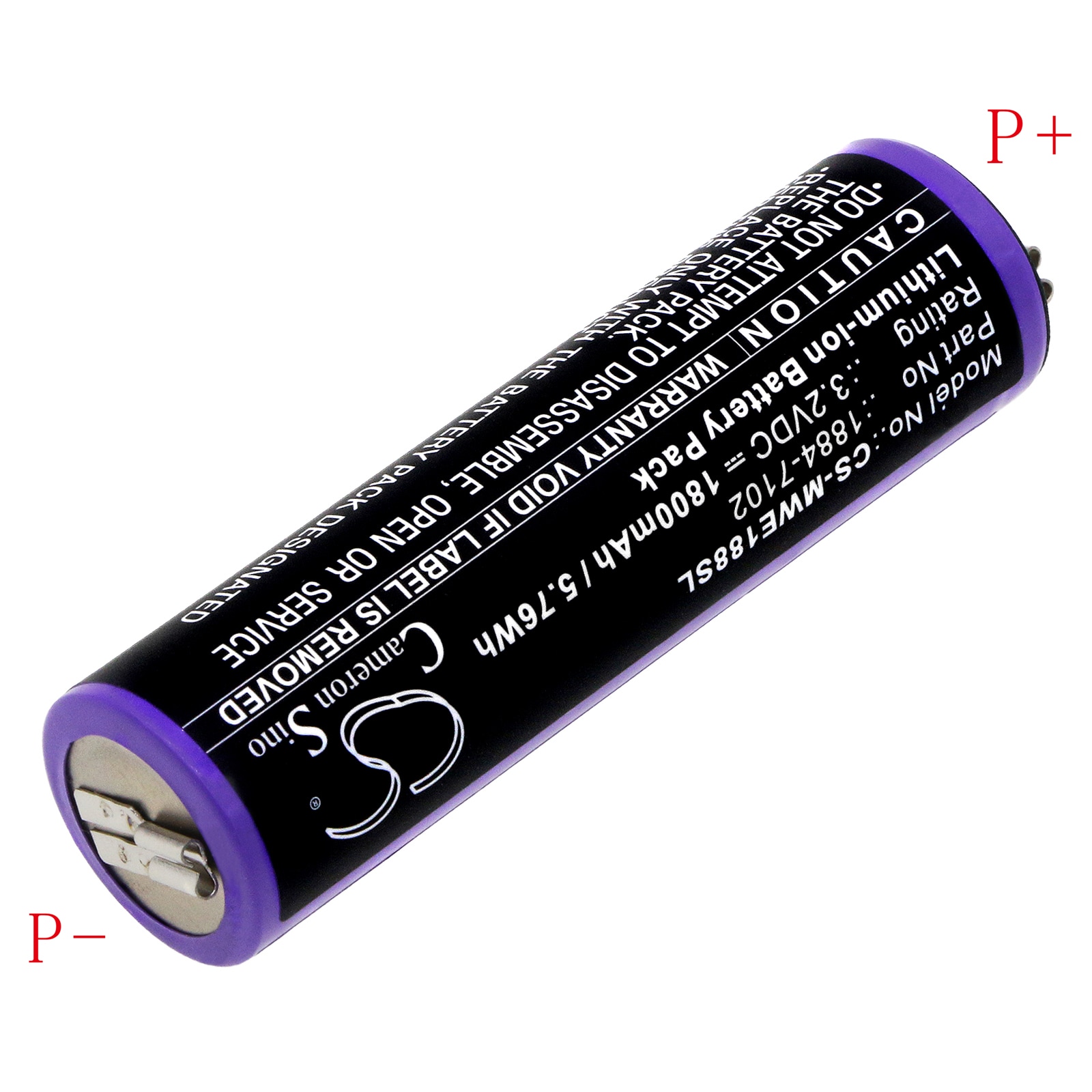 Batteri till Rakapparat för Moser Ermila 1884, Ermila 1885, 1884 Li+Pro m.fl.