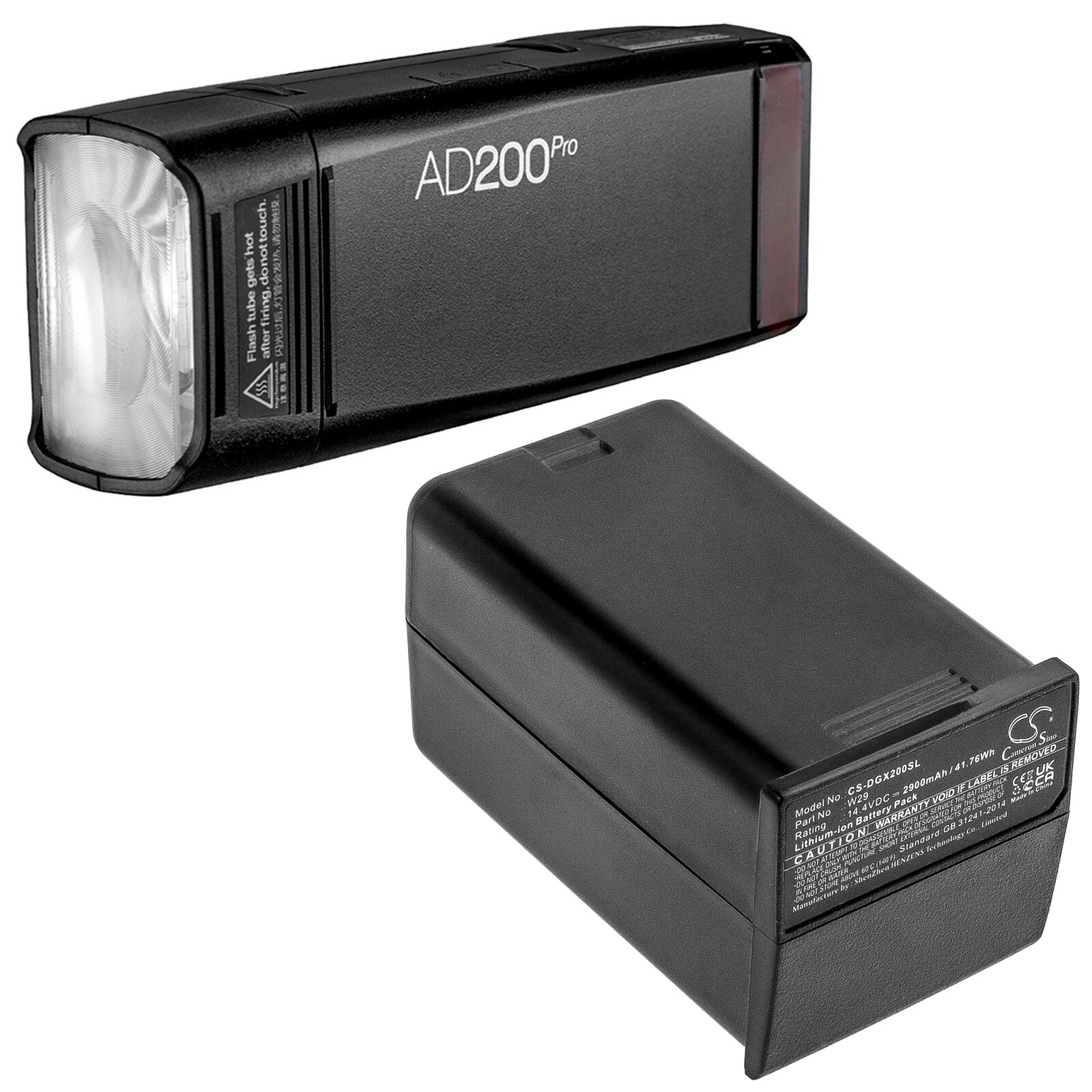 Batteri till Stroboskopisk belysning för GODOX AD200, AD200 Pro