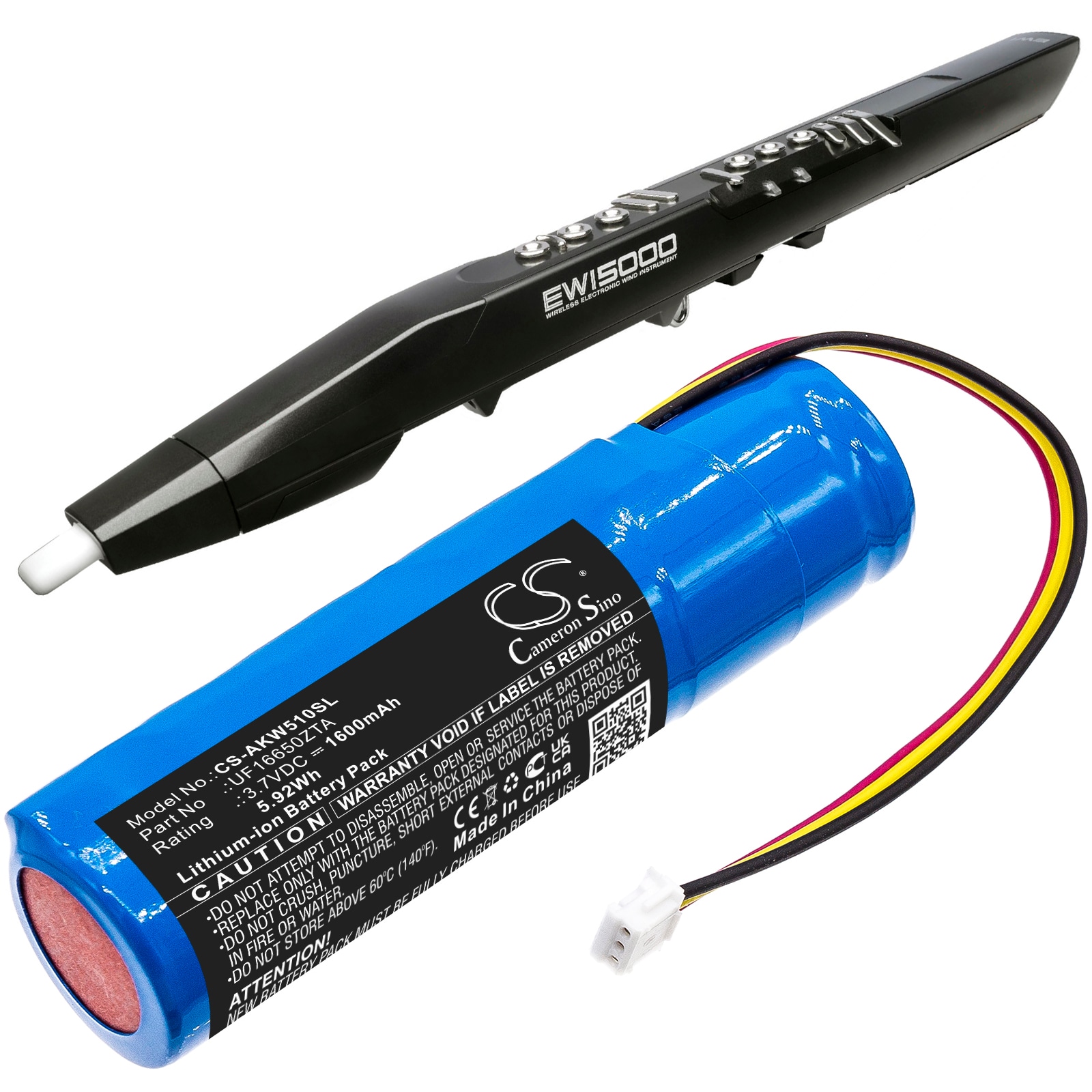 Batteri till Förstärkare för AKAI EWI 5000, 5000 Solo