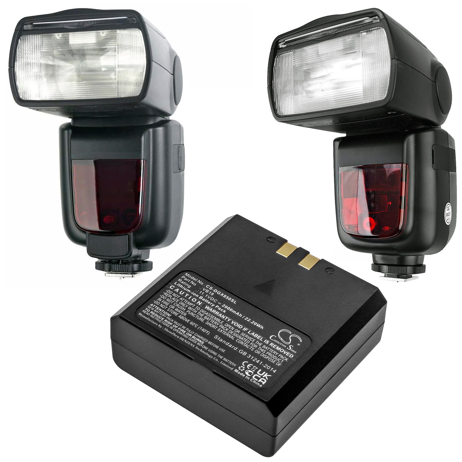 Batteri till Stroboskopisk belysning för Flashpoint Zoom Li-on Flash, VB-18