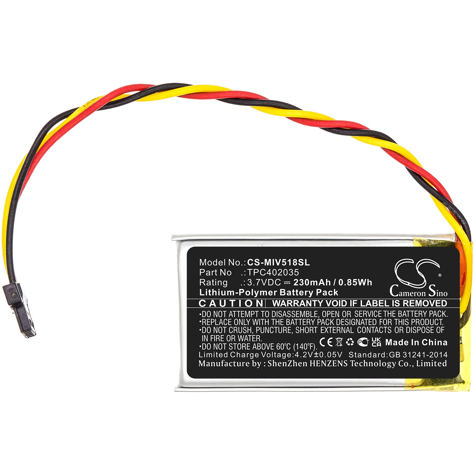 Batteri till Dashcam för Mio MiVue 508, MiVue 518, MiVue 538 m.fl.