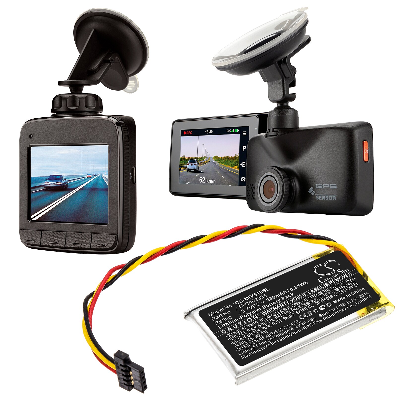 Batteri till Dashcam för Mio MiVue 508, MiVue 518, MiVue 538 m.fl.