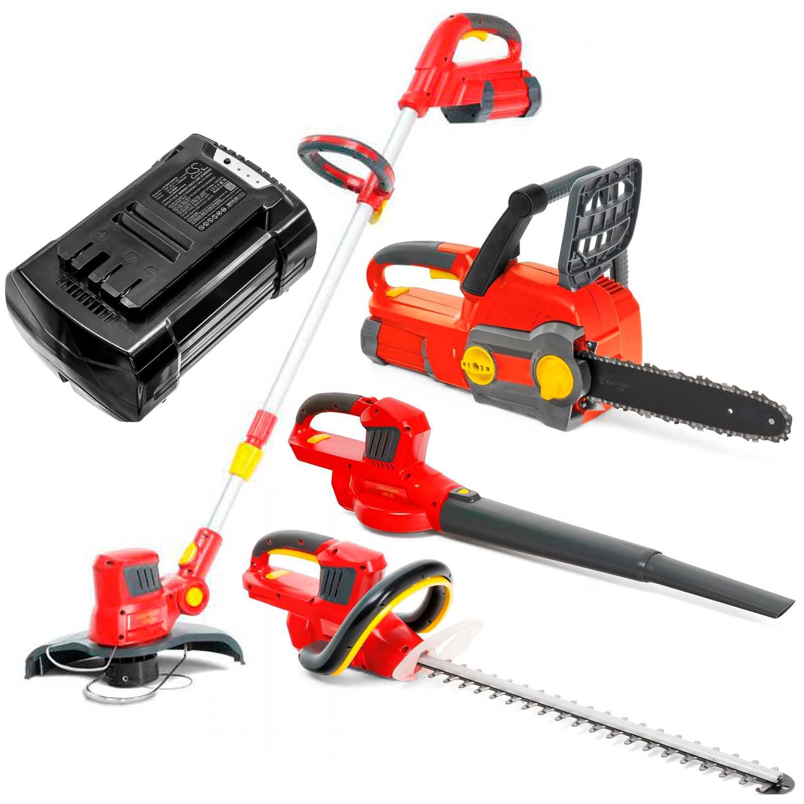 Batteri till Verktyg för trädgårdsskötsel för WOLF Garten GTB 36, LBB 36, HSB 36 m.fl.