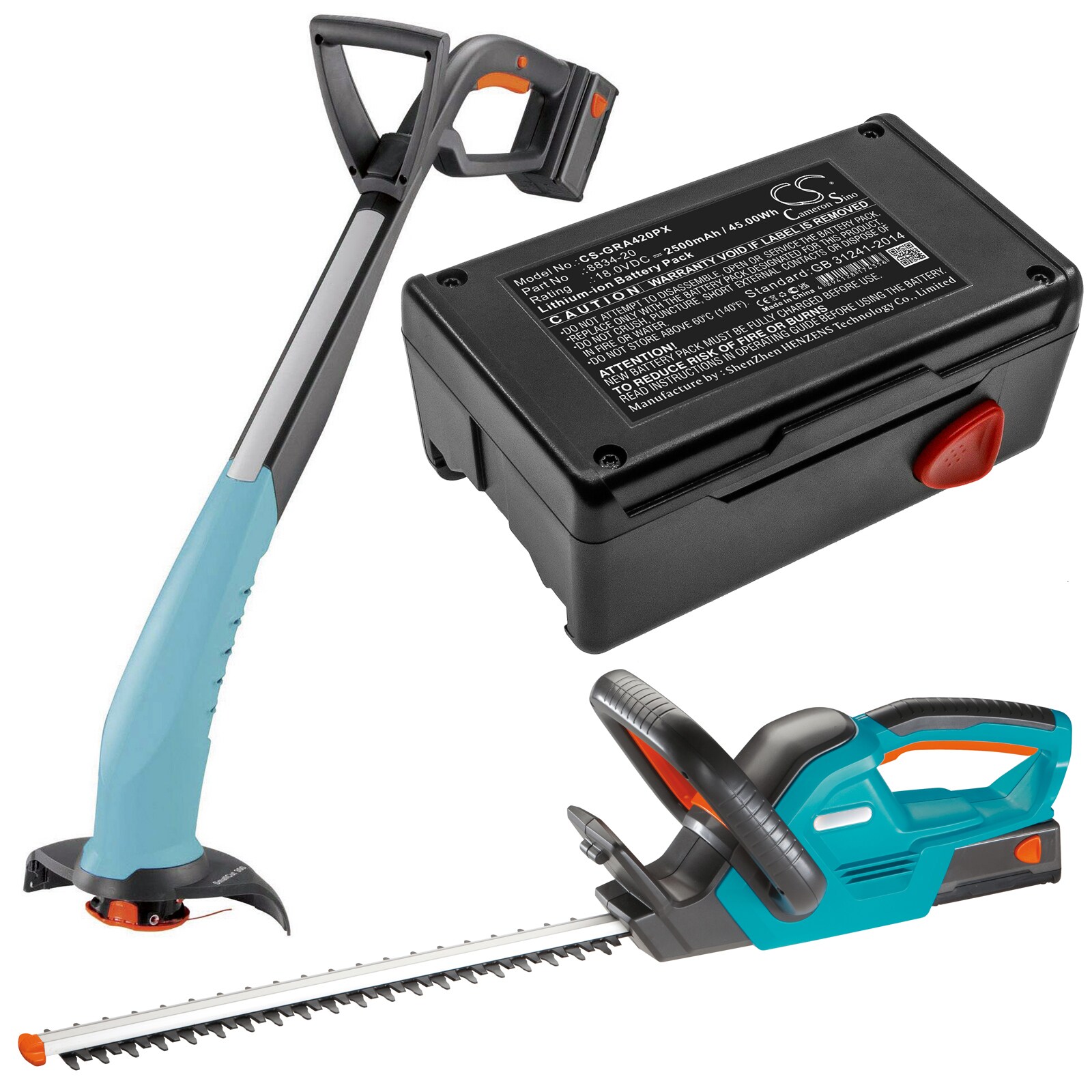 Batteri till Verktyg för trädgårdsskötsel för Gardena Turbotrimmer SmallCut 300 Accu m.fl.