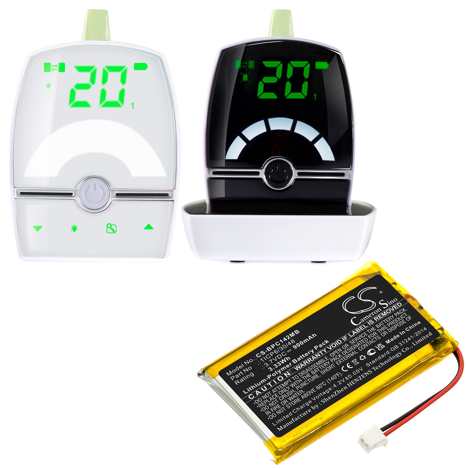 Batteri till BabyPhone för Babymoov Premium Care A014203, Camara YOO-See m.fl.