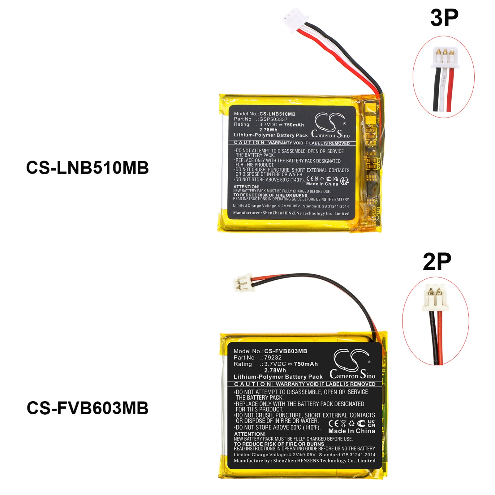 Batteri till BabyPhone för TakTark BM603