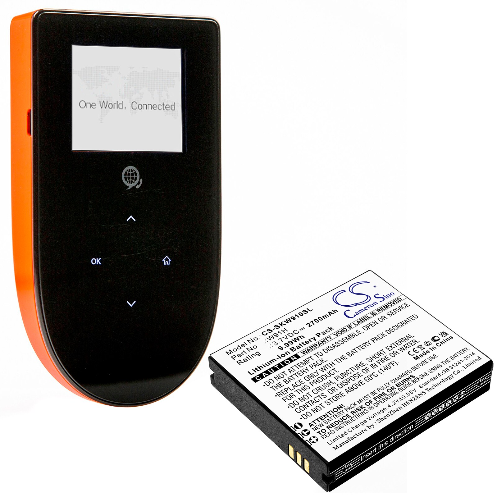 Batteri till Hotspot för Skyroam W19, W19H, W20