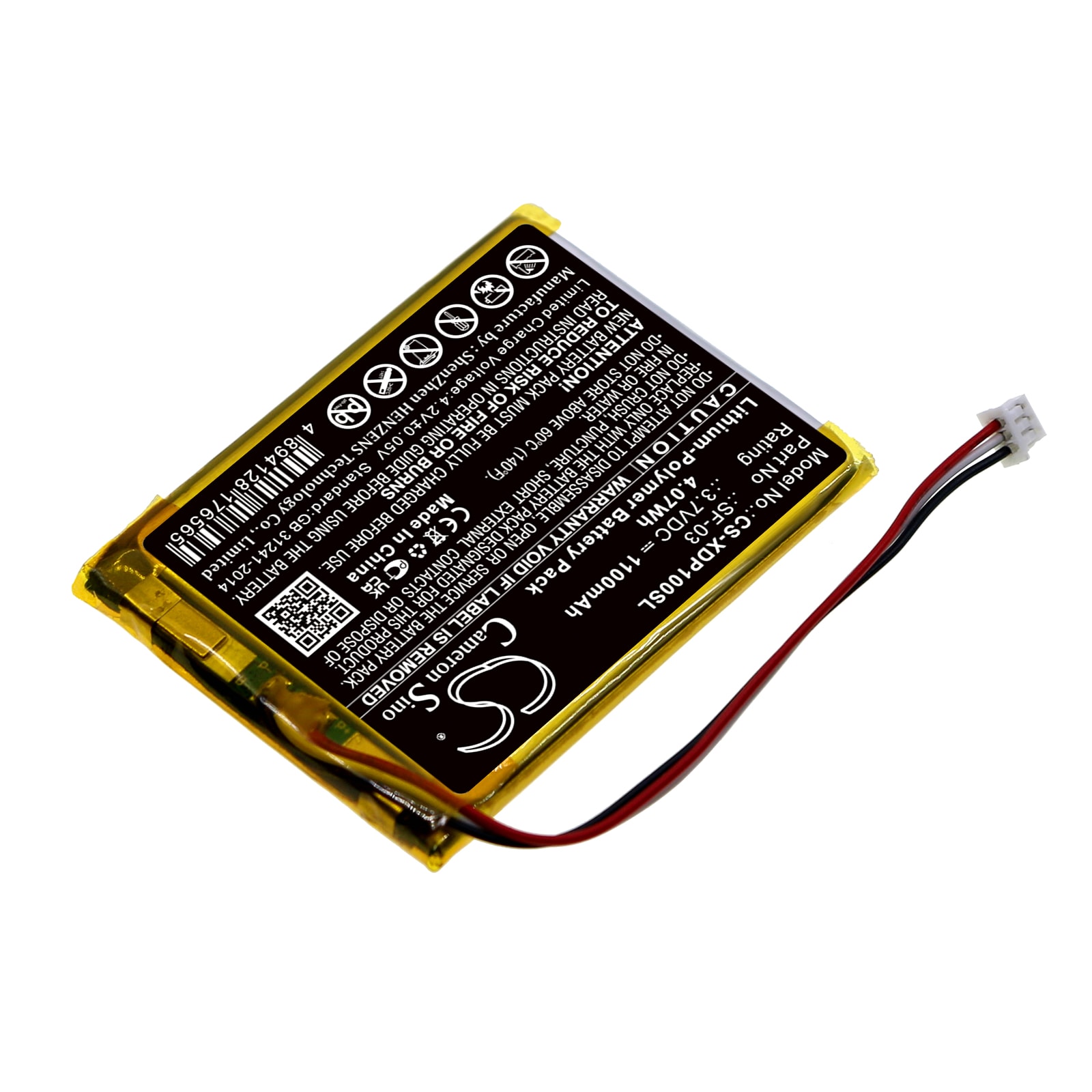 Batteri till DAB Digital för Sony XDR-P1DBP