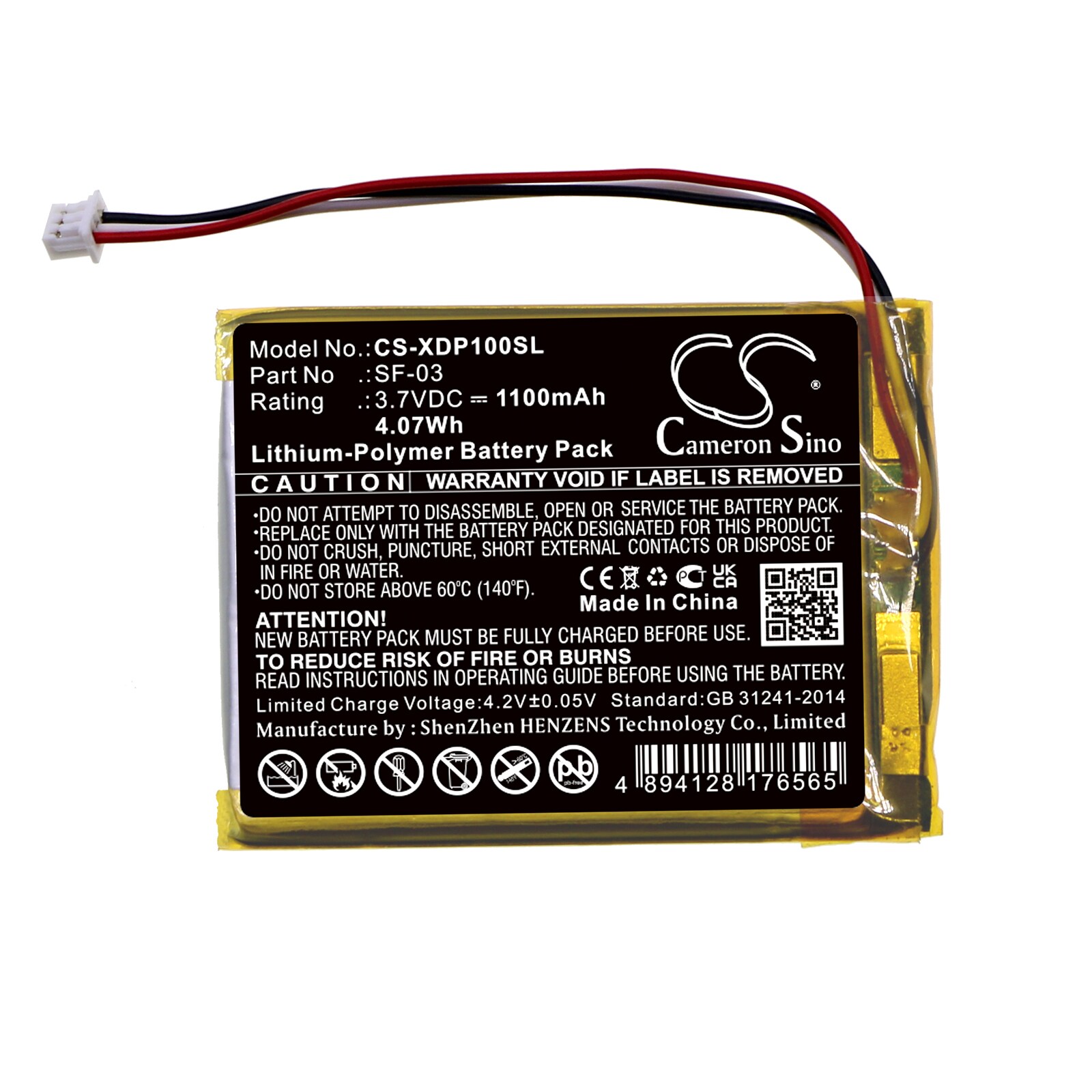 Batteri till DAB Digital för Sony XDR-P1DBP