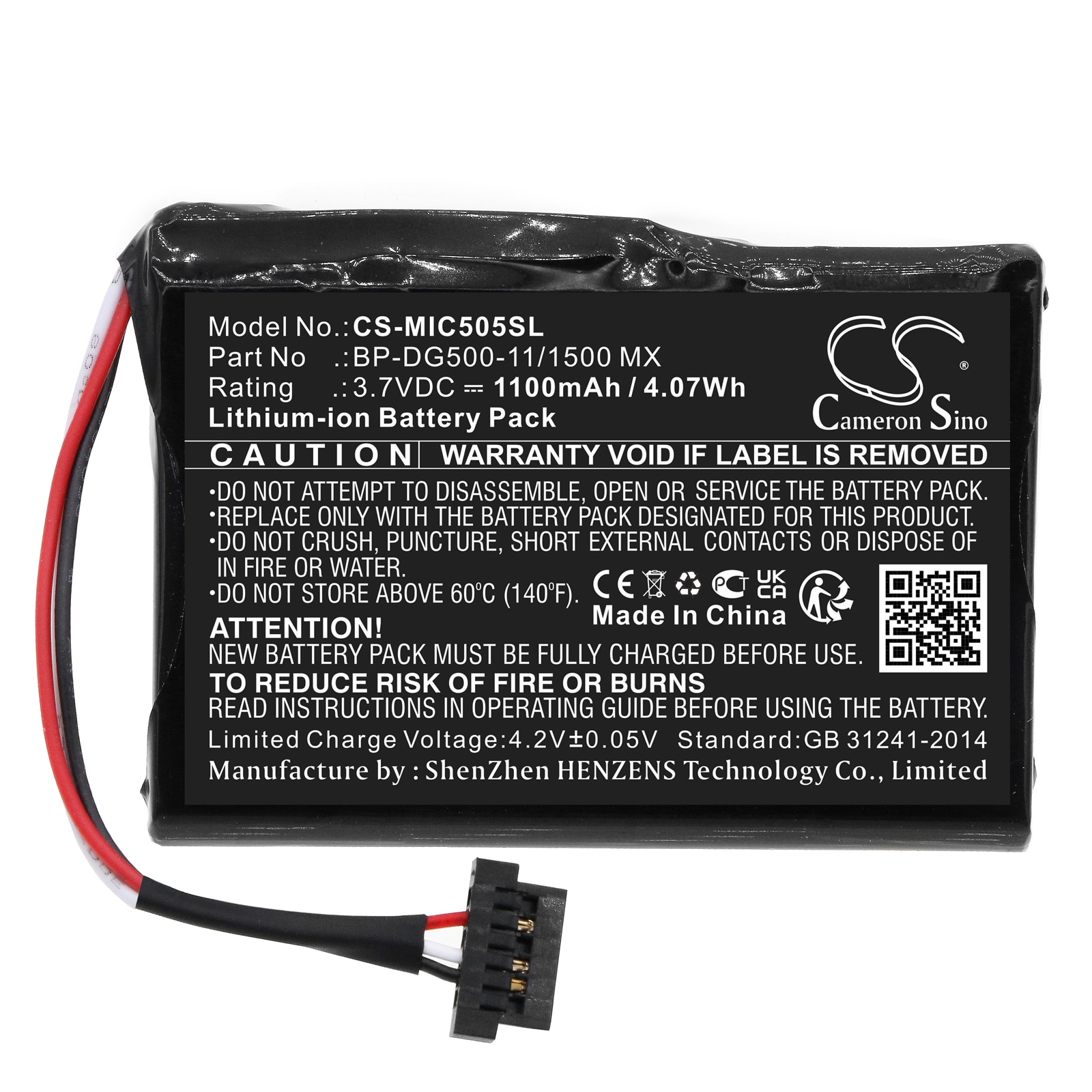 Batteri till Dashcam för Mio cyclo 505 HC, cyclo 500 HC