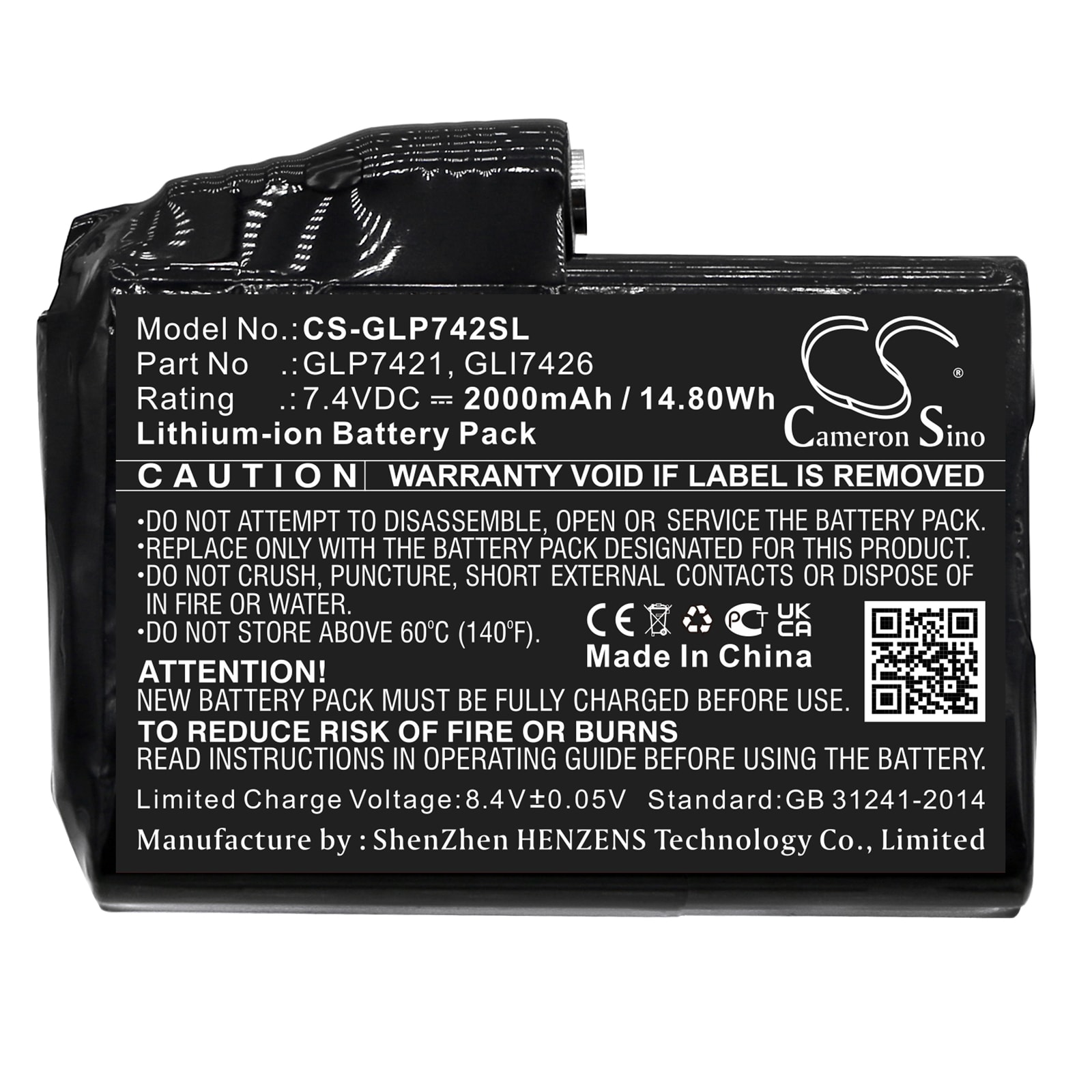 Batteri till Uppvärmda kläder för Glovii Universal Gloves, GXR, GXB m.fl.