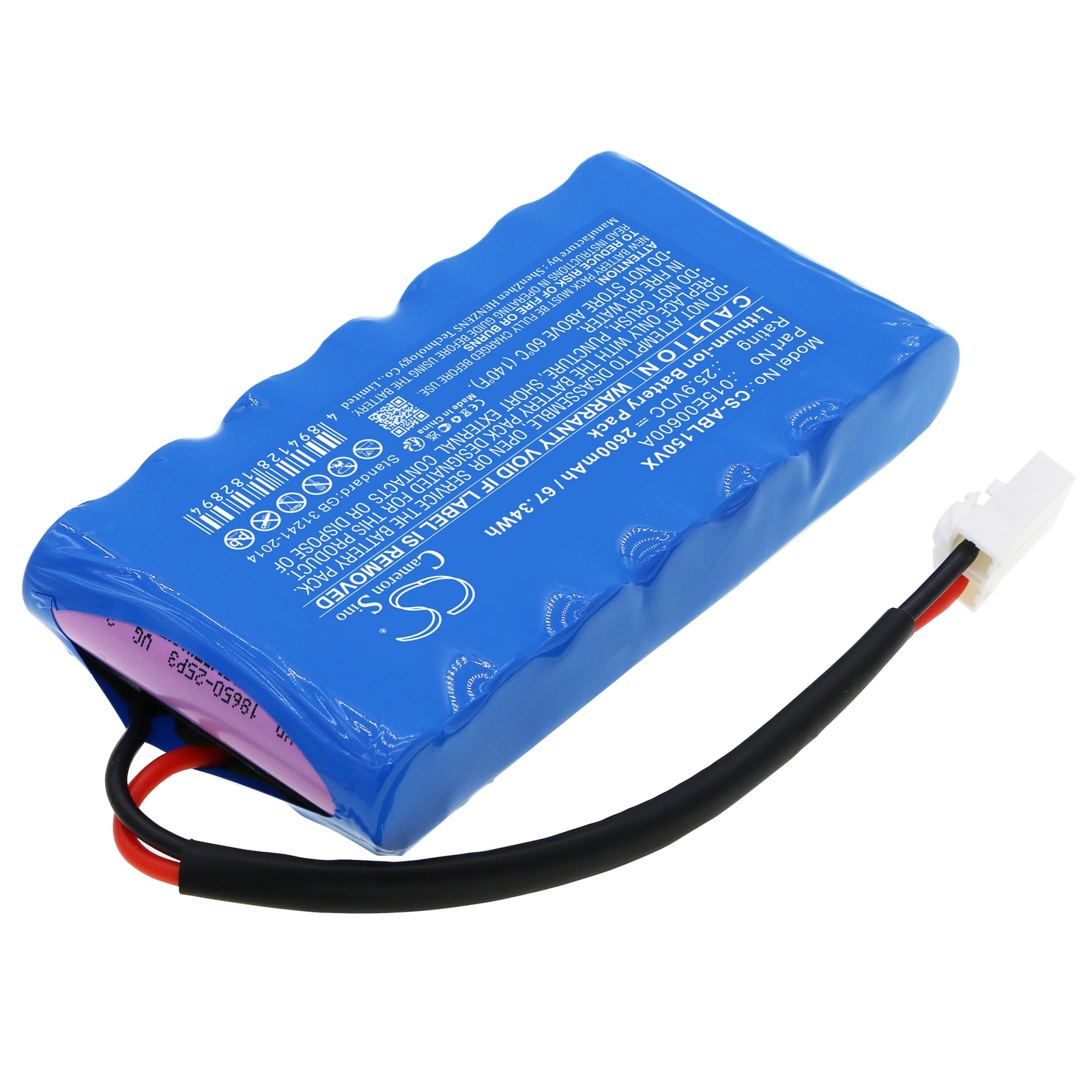 Batteri till Gräsklippare för Wiper Wiper Premium i70, Premium i70 700 m² Bluetooth m.fl.
