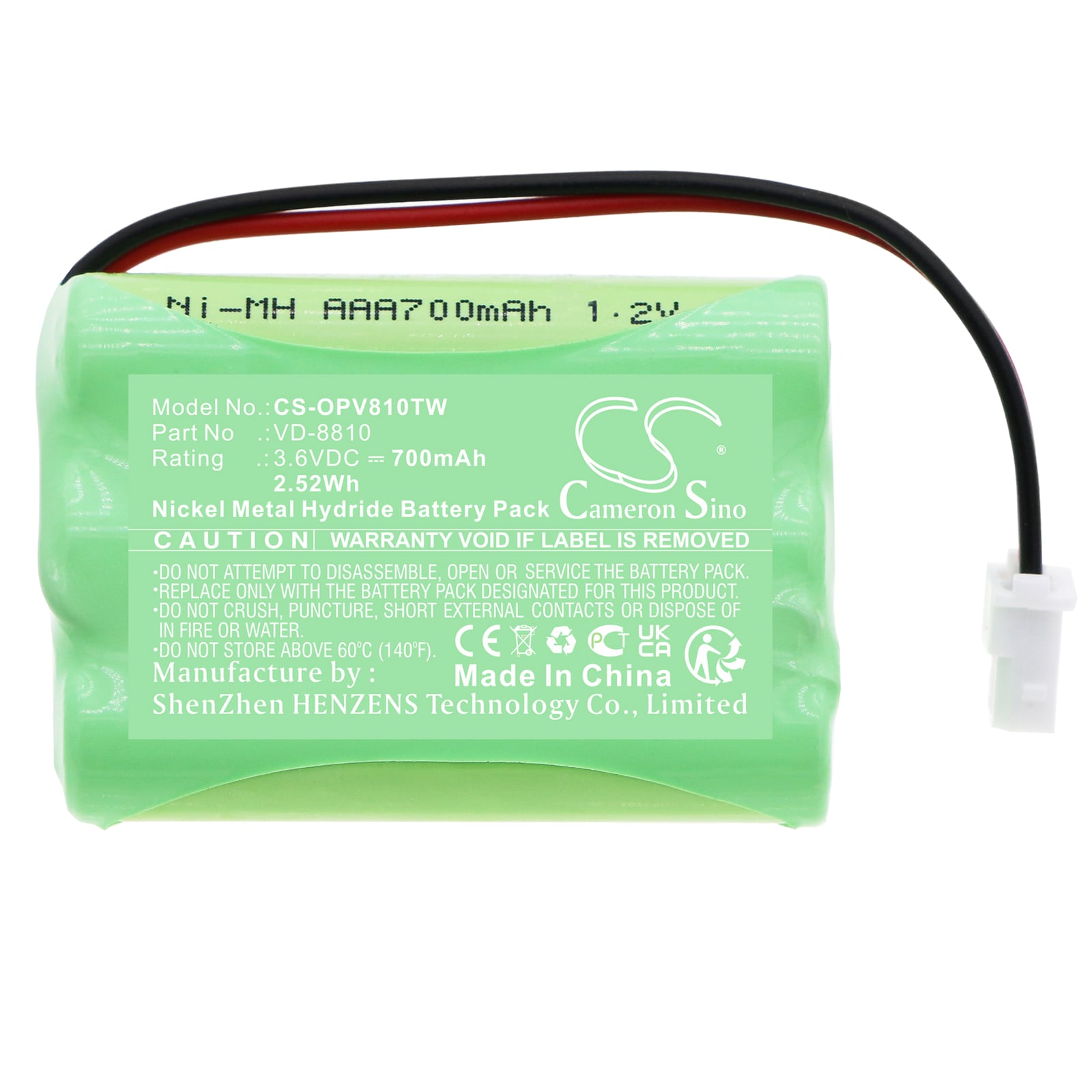 Batteri till Säkerhetskamera för hemmet för IQ America VD-8810