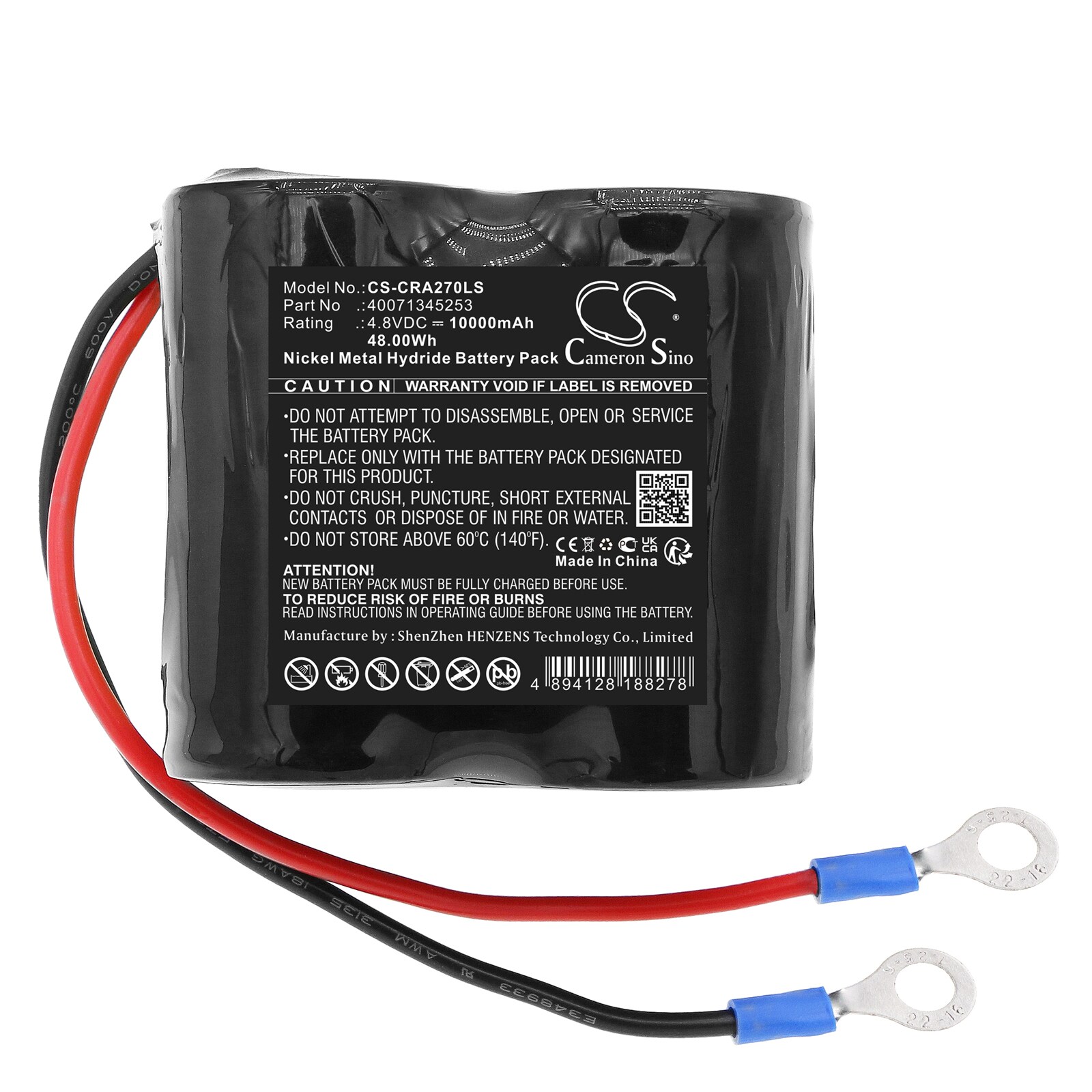 Batteri till LED-lampa för CEAG W270, W276, Handlampe SEB5.4L m.fl.