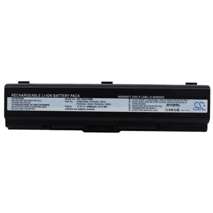 Batteri till Notebook, Bärbar dator för Toshiba Satellite L300-19N m.fl.