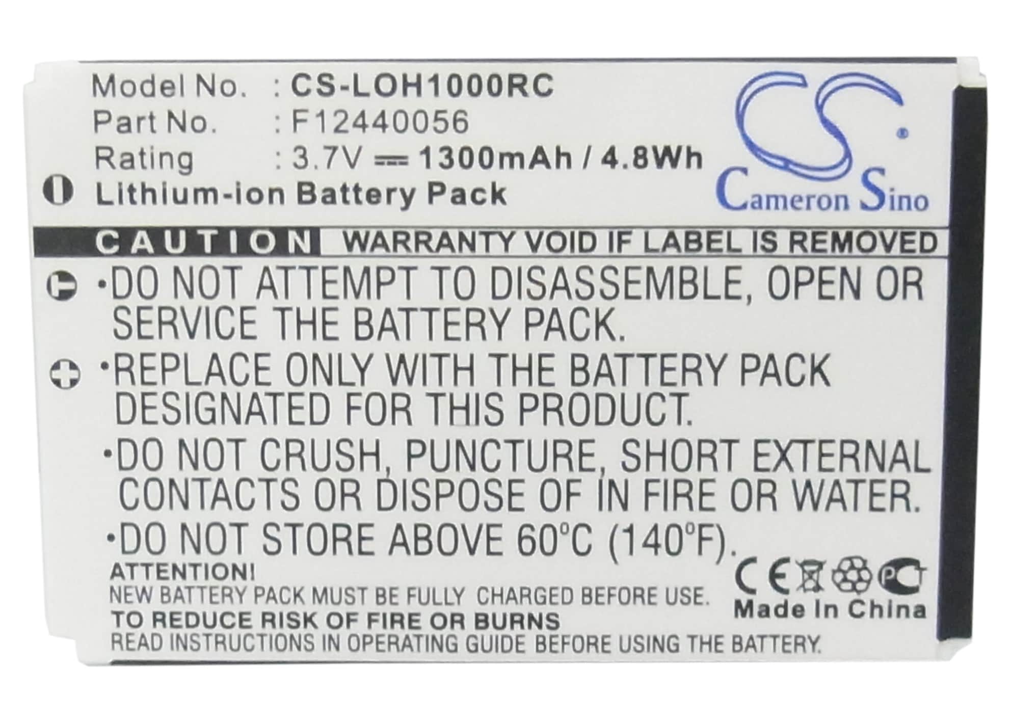 Batteri till Fjärrkontroll för Logitech Harmony 1000 Remote, Harmony 1100 Remote m.fl.