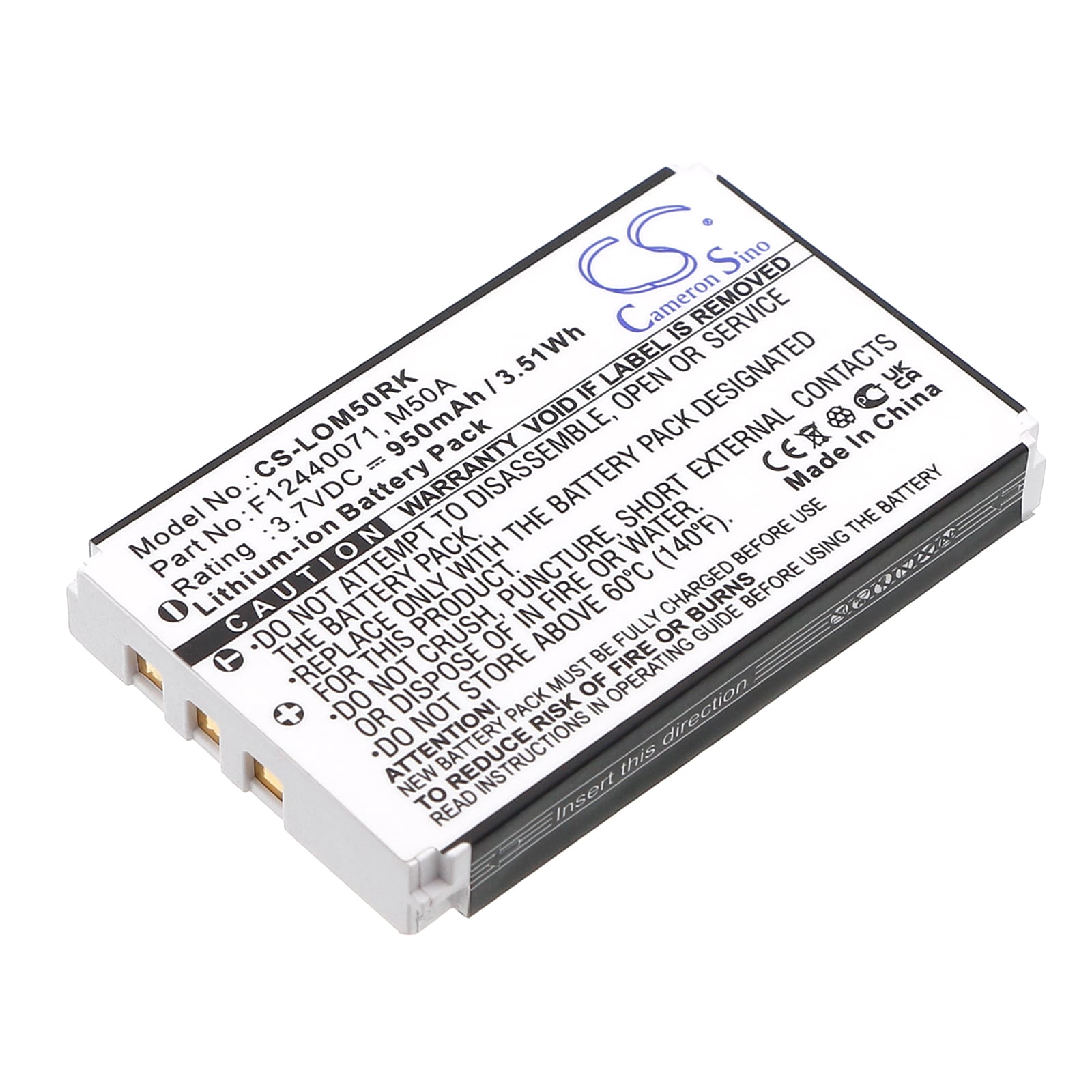 Batteri till Mus, Tangentbord för Logitech diNovo Edge, DiNovo Mini, Y-RAY81