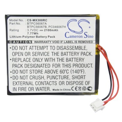 Batteri till Fjärrkontroll för Crestron, C2N-DAP8, CNAMPX-16X60 m.fl.