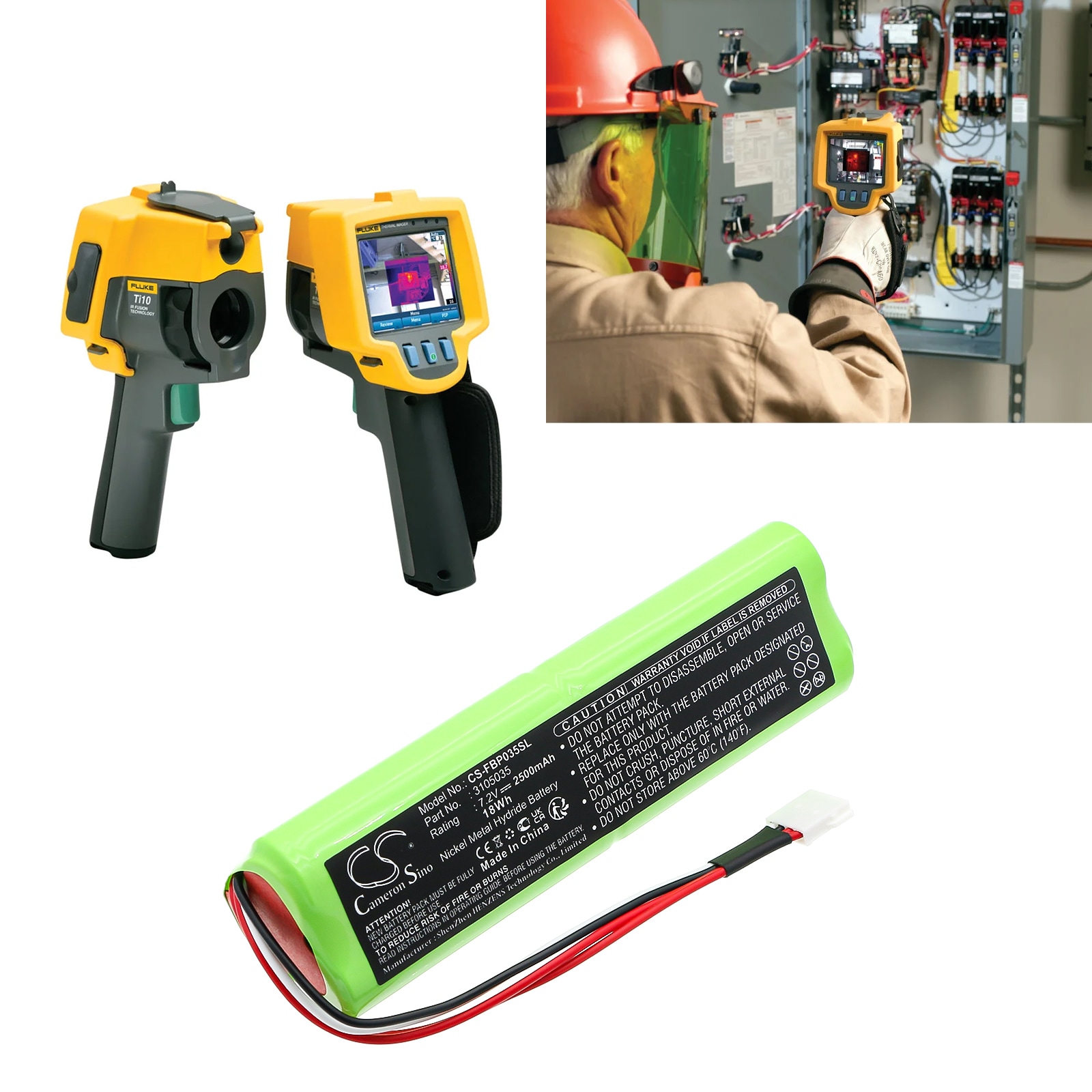 Batteri till Värmekamera för Fluke Ti-10, Ti-25, Ti-20 m.fl.