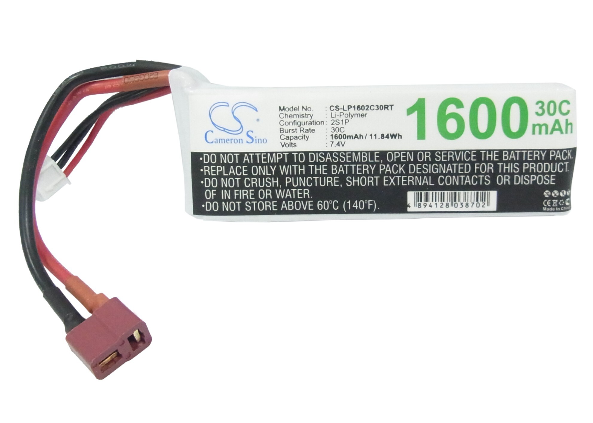 Batteri till Tankar för RC CS-LP1602C30RT