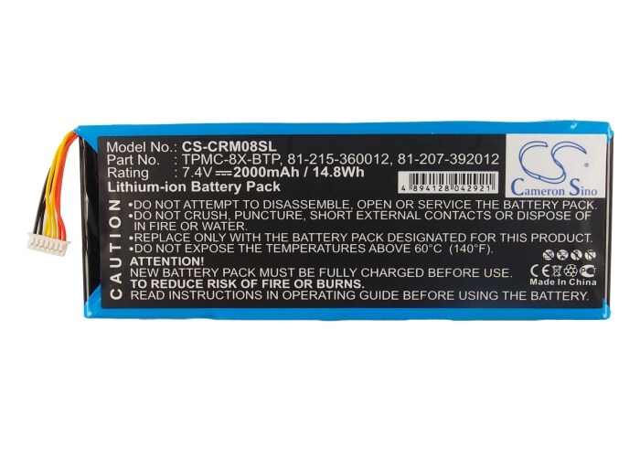 Batteri till Fjärrkontroll för Crestron TPMC-8X, TPMC-8X WiFi, 6502269