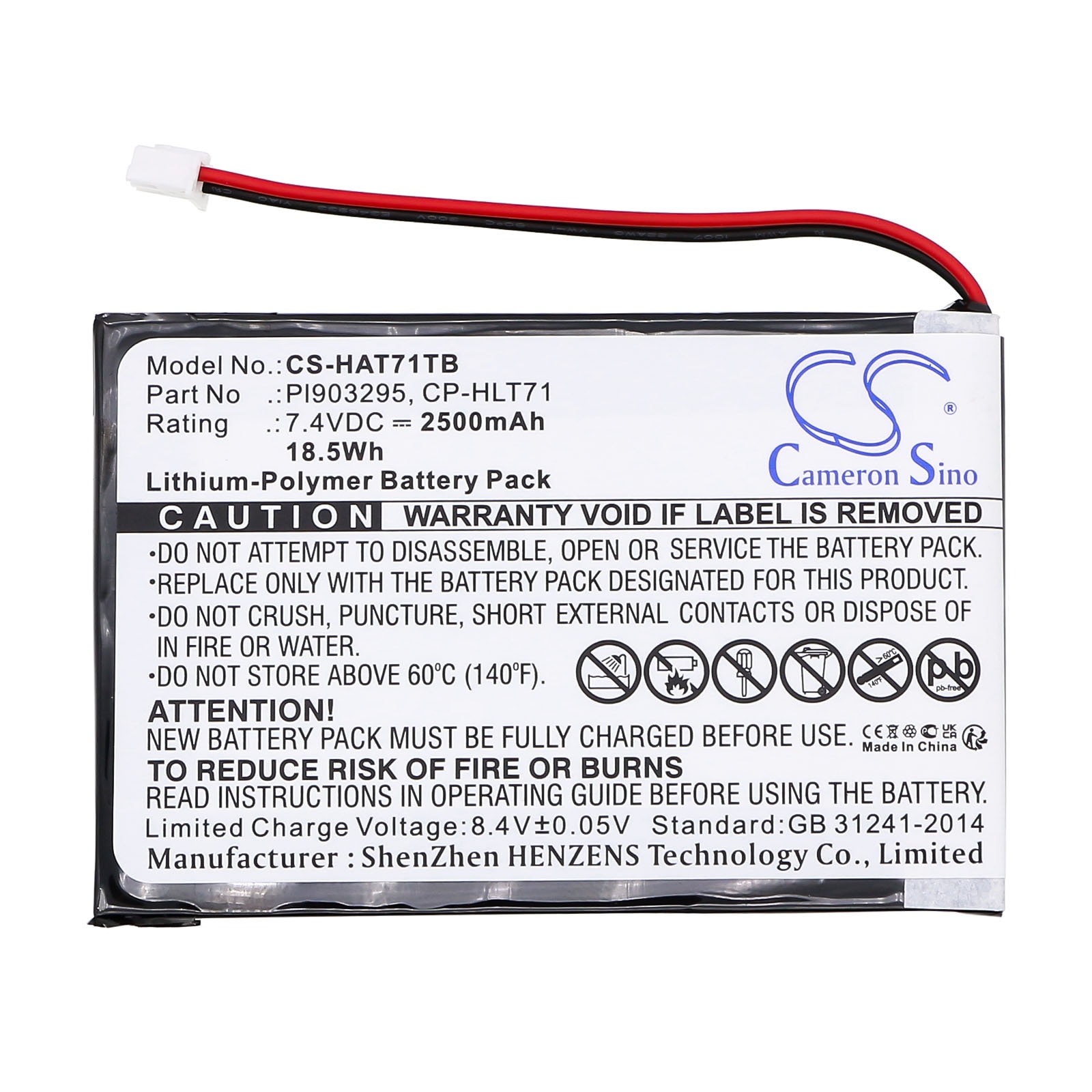 Batteri till DVB-T för Haier 805-01-NL, HERLT71, HLT71 m.fl.