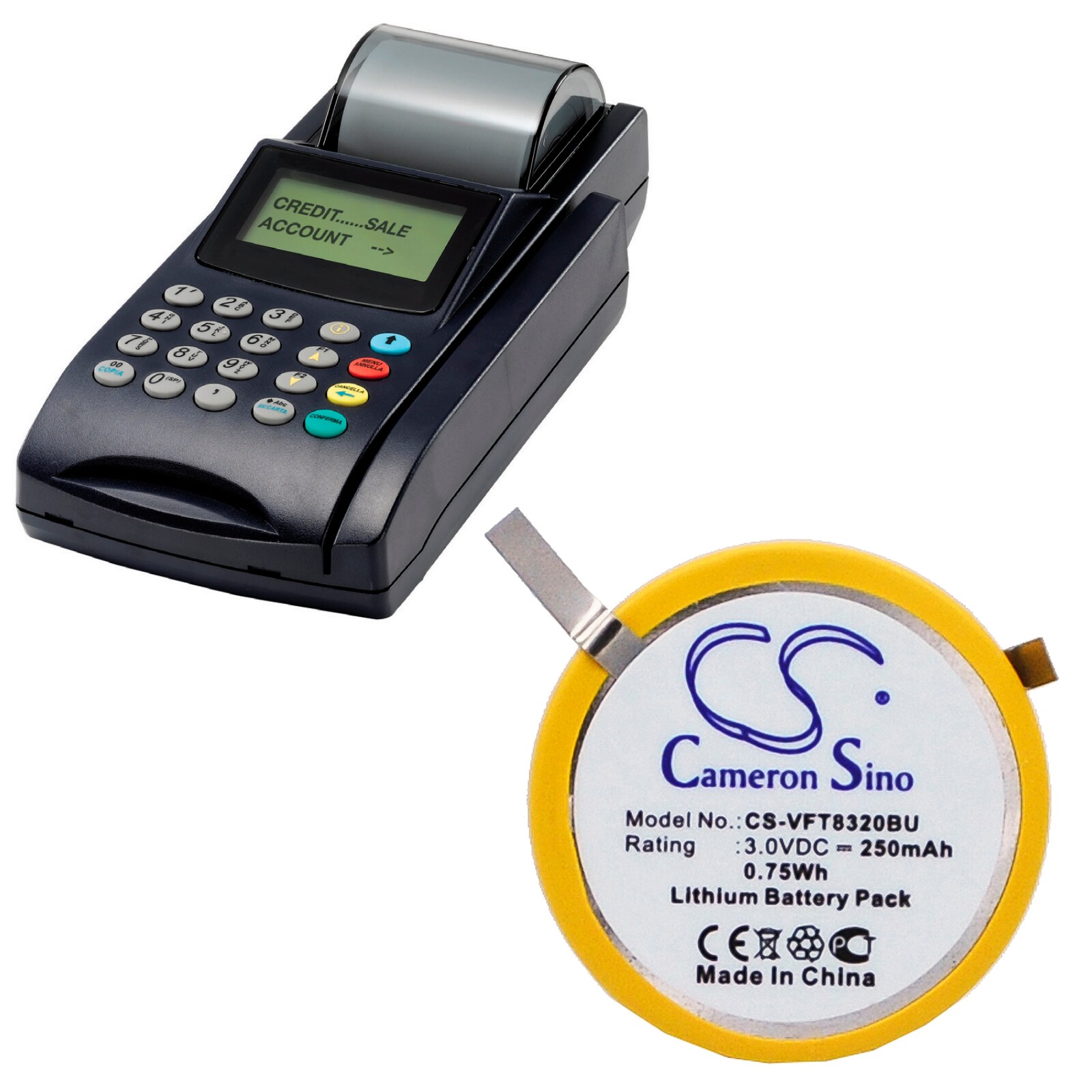 Batteri till CMOS / säkerhetskopiering för VeriFone NURIT 8320