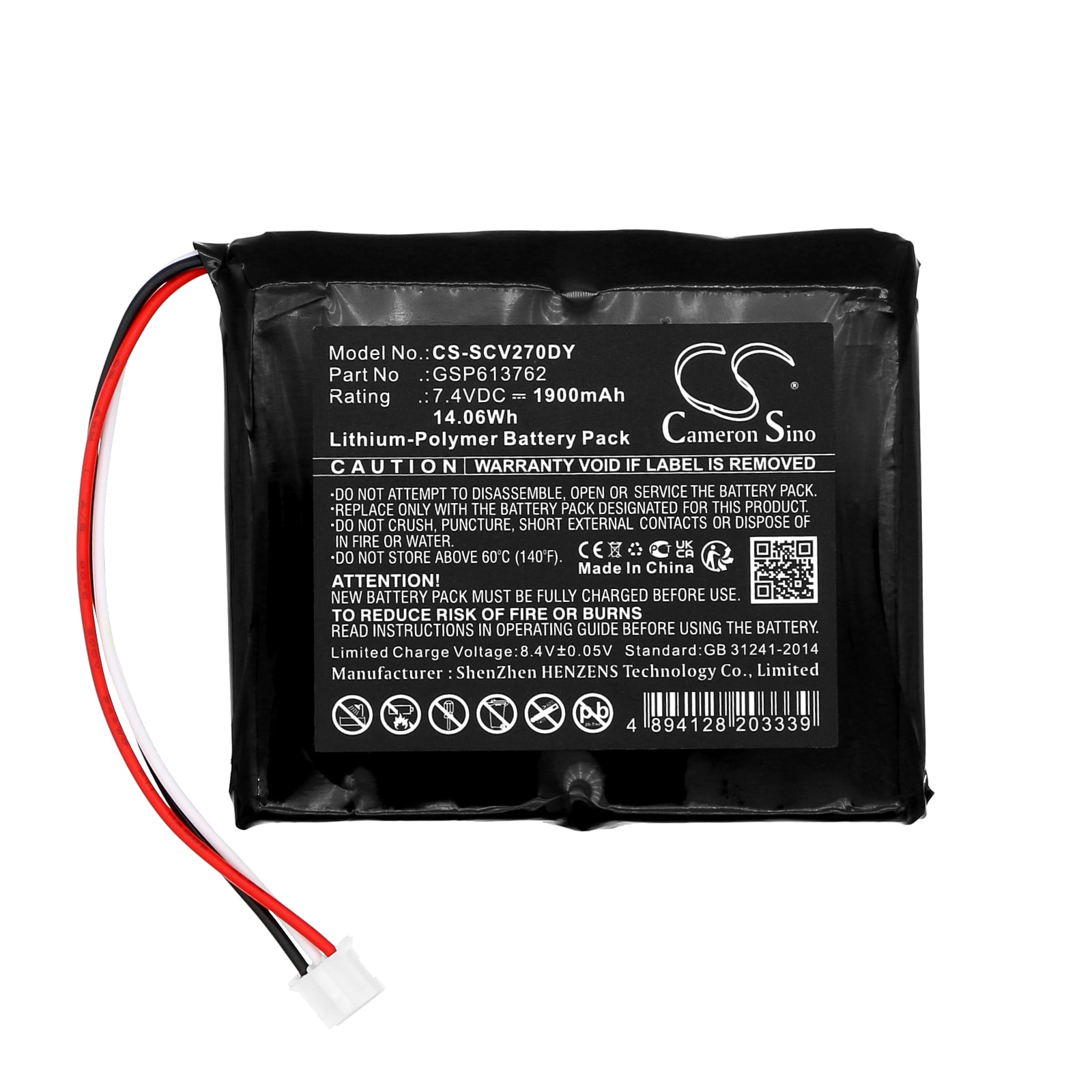 Batteri till DVD-spelare för Sencor SPV2706, SPV2715, SPV 2718 m.fl.